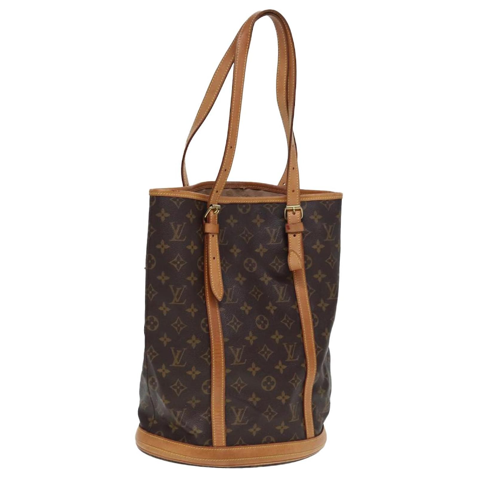 LOUIS VUITTON Monogram Bucket GM Schultertasche M42236 LV Auth 