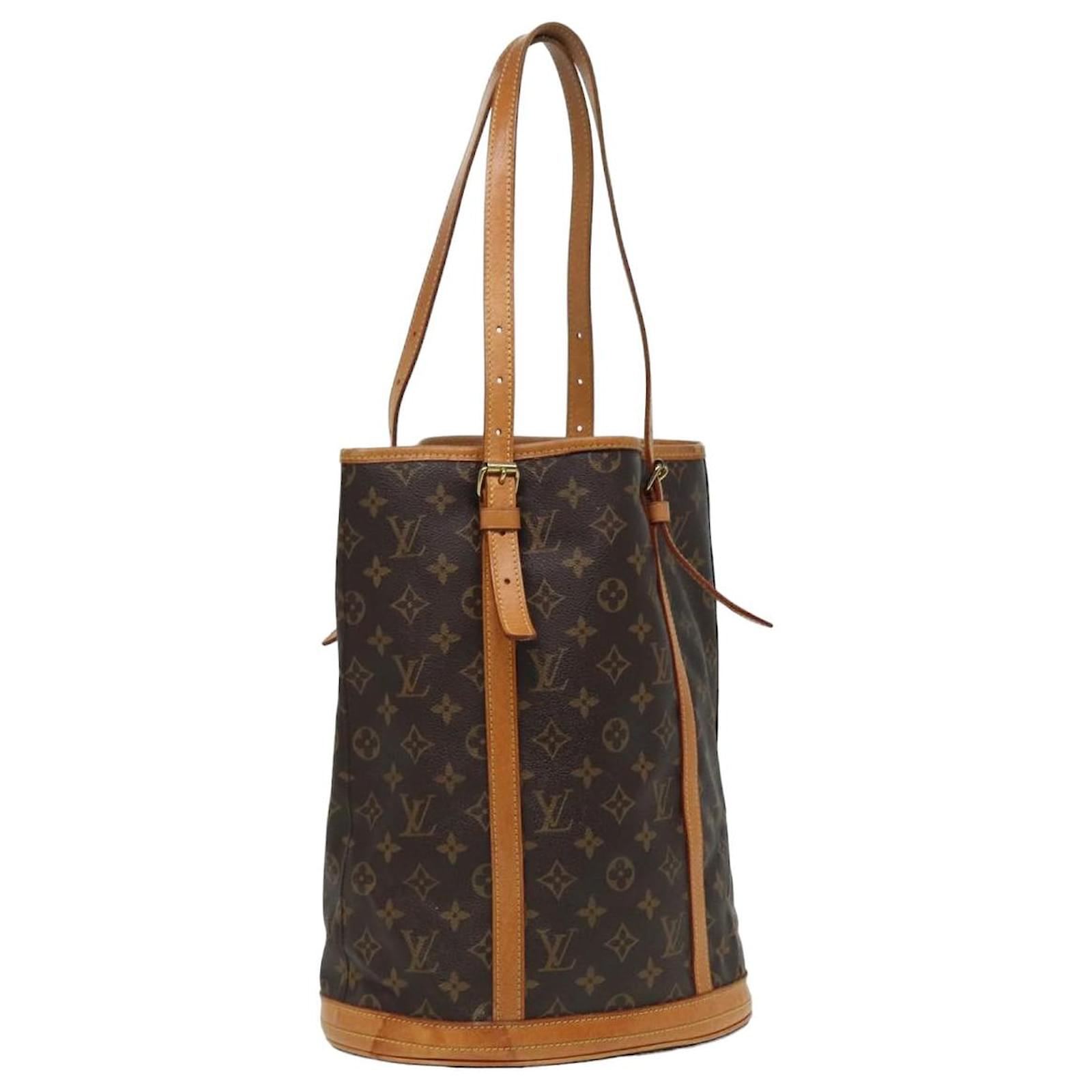 LOUIS VUITTON Monogram Bucket GM Schultertasche M42236 LV Auth 