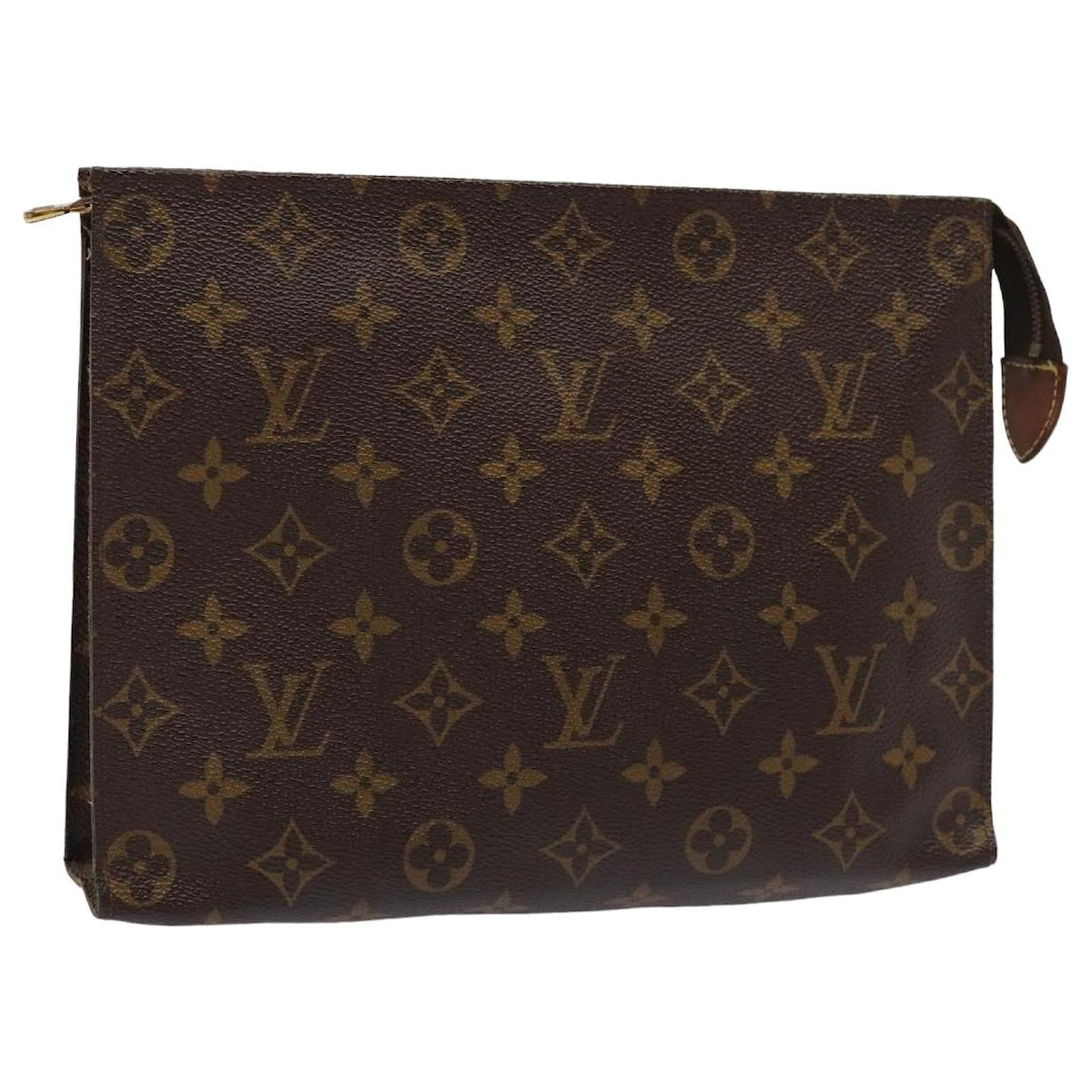 LOUIS VUITTON Monogram Poche Toilette 26 Pouch M47542 LV Auth 