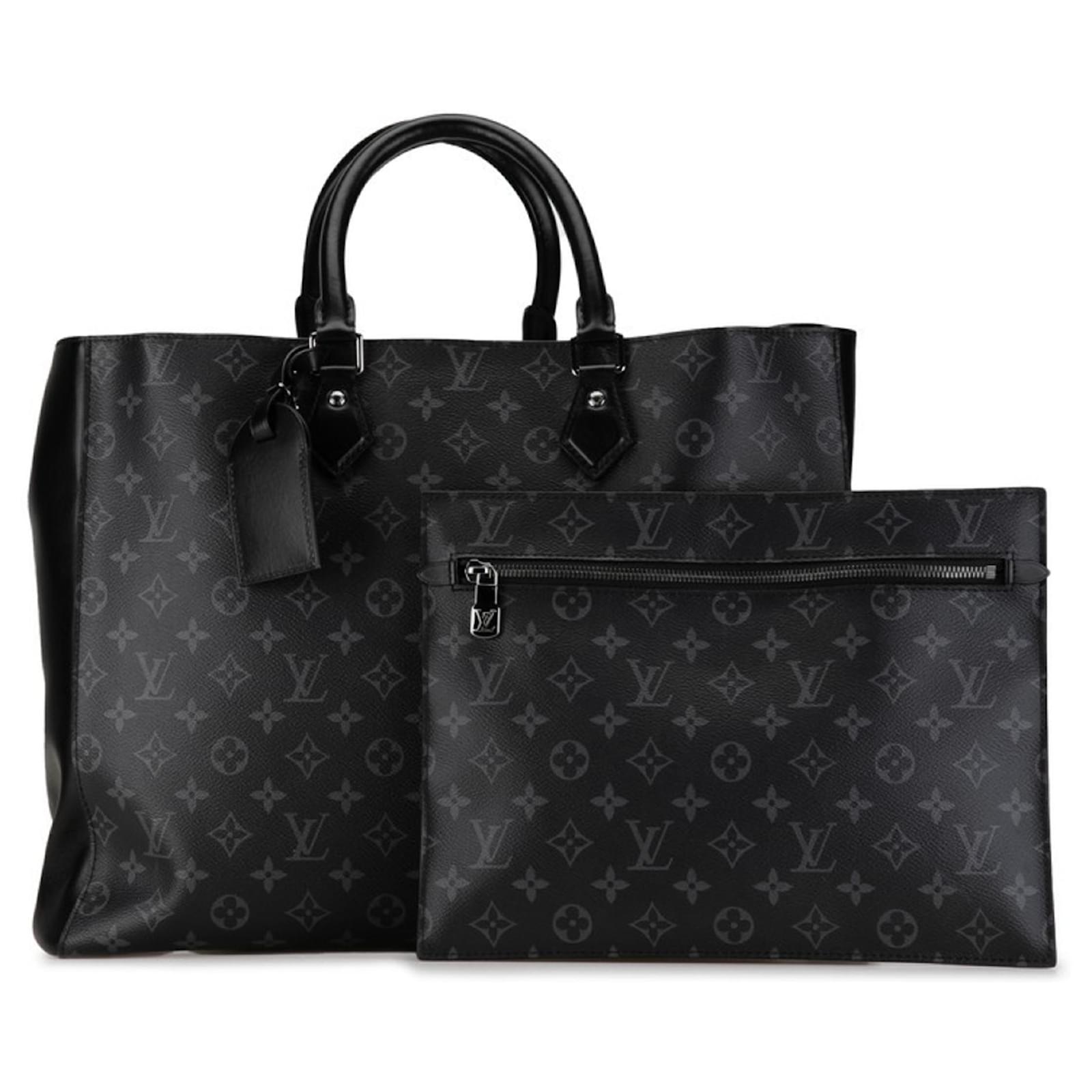 Louis Vuitton Monogram Eclipse Grand Sac Tote Bag Brown