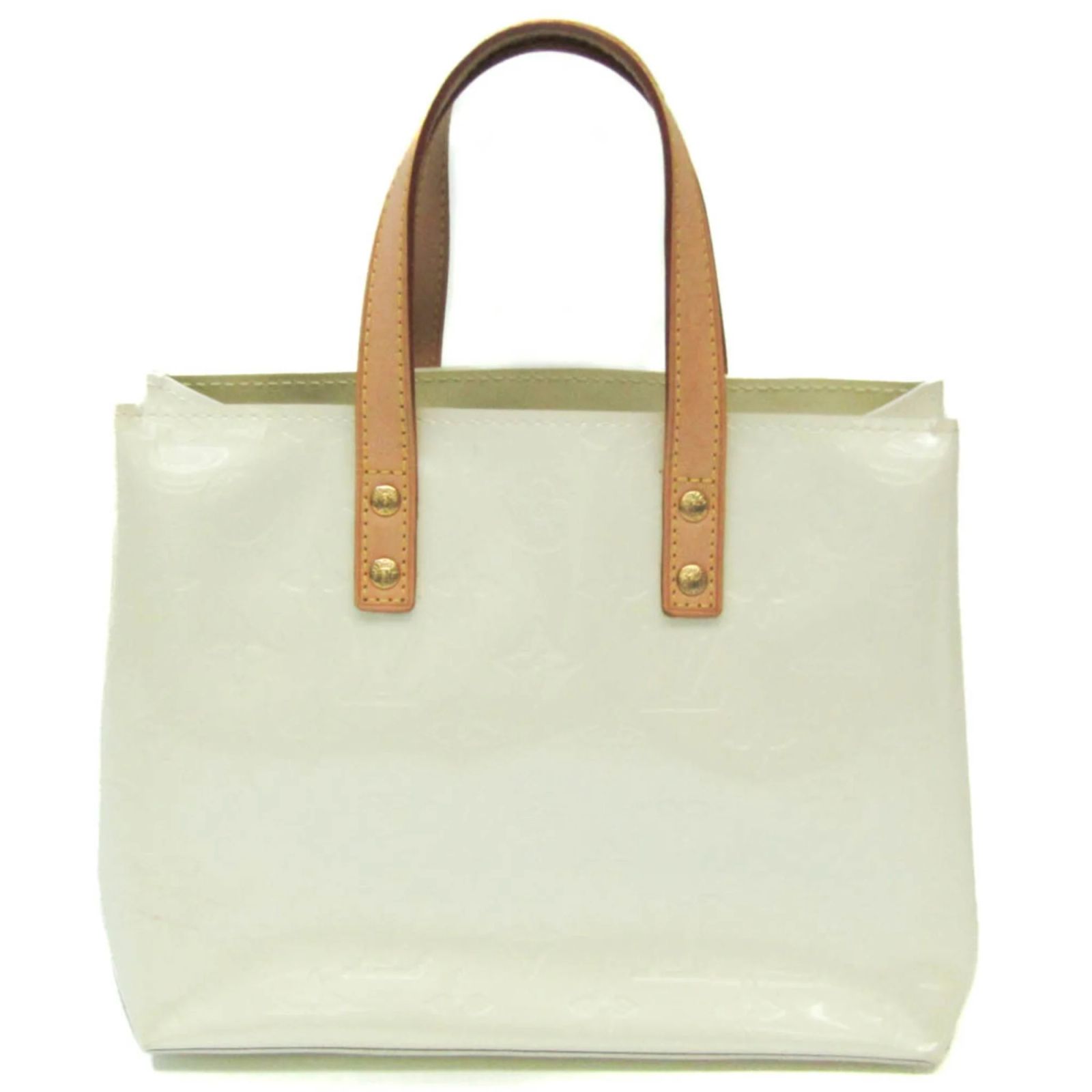 Louis Vuitton Monogram Vernis Reade PM Handtasche Weiß Lackleder 
