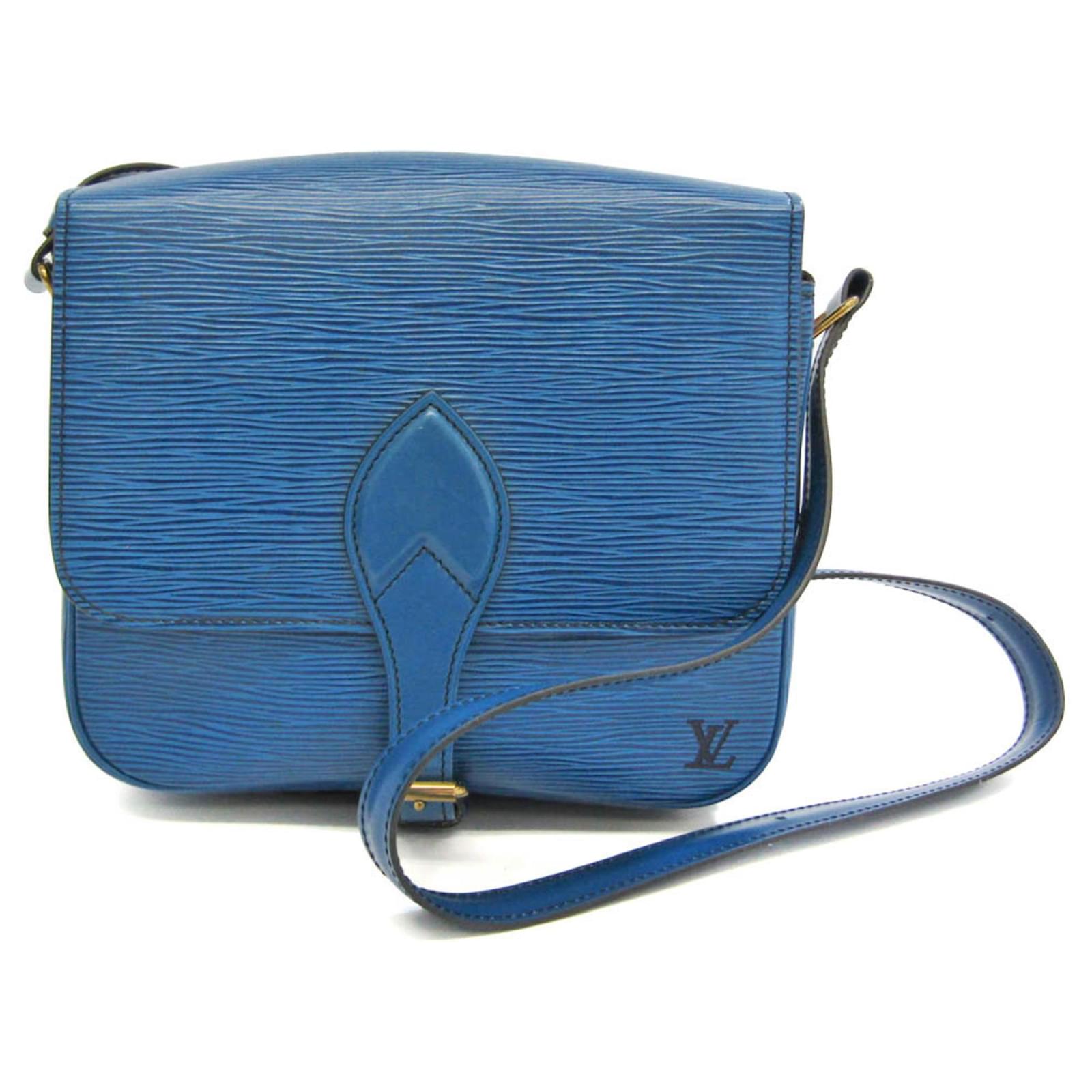 Louis Vuitton Epi Cartouchiere M52245 Schultertasche Blau Leder 