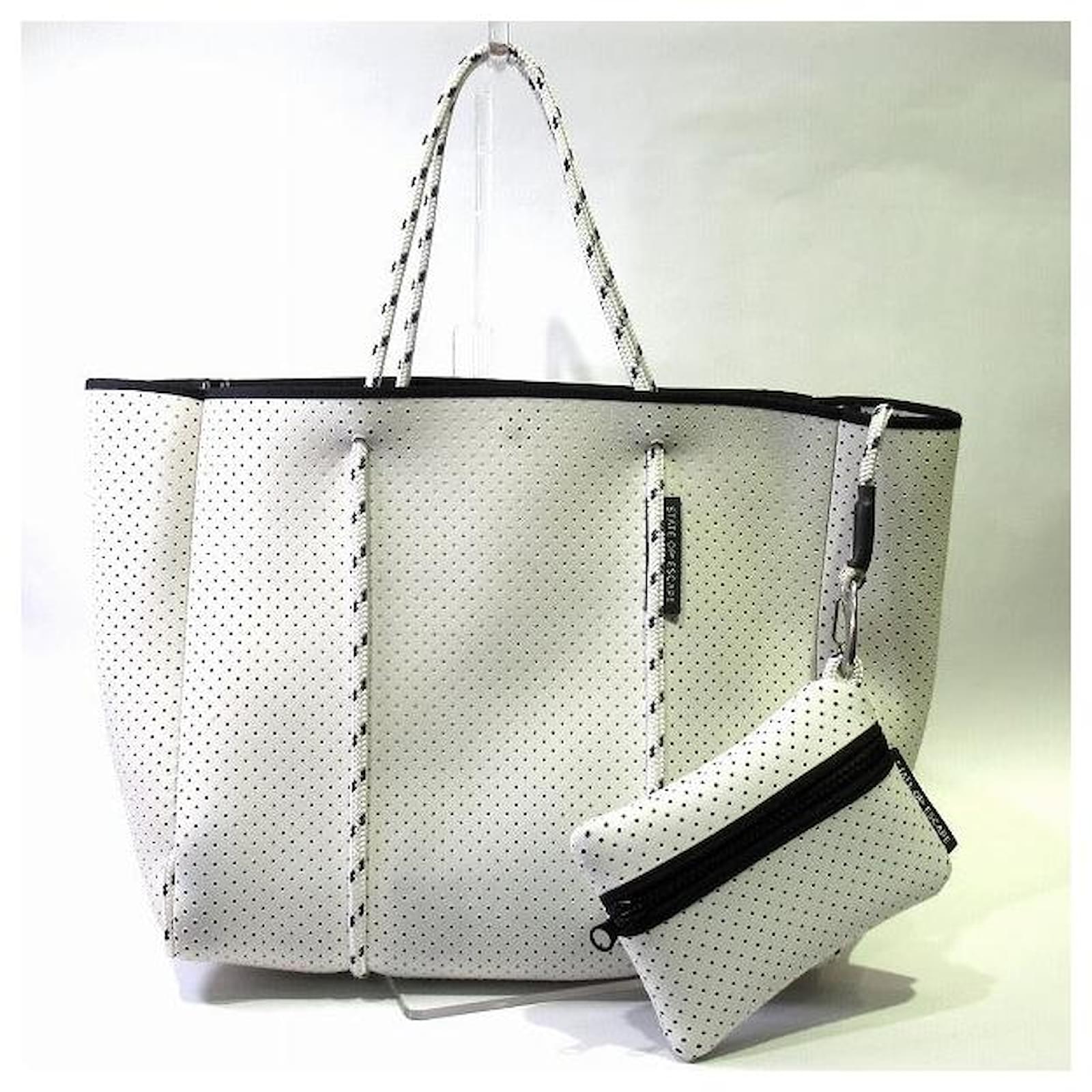 Autre Marque State of Escape Ivory Neoprene Tote Bag White Cloth  