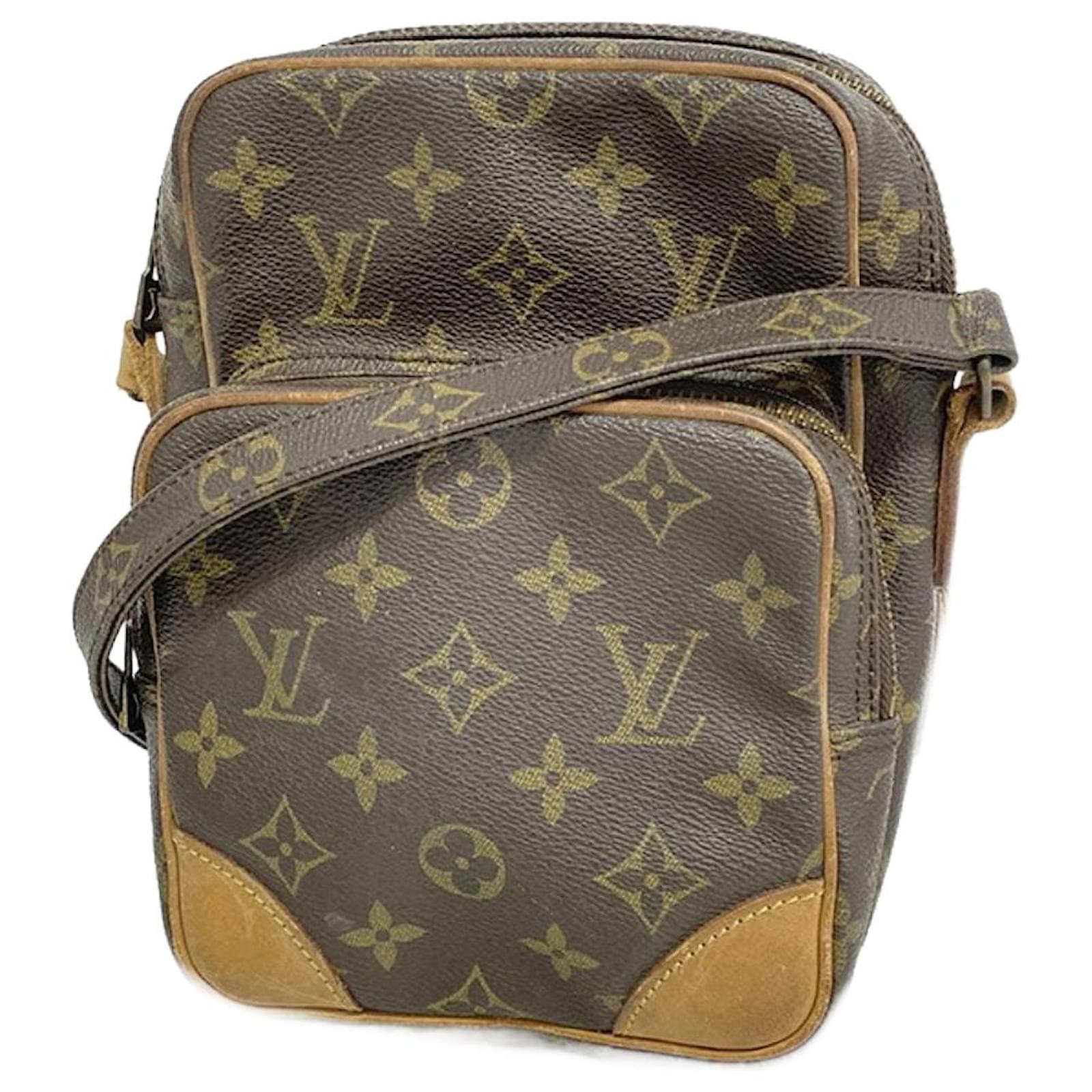 Amazon Schultertasche Monogramm Louis Vuitton Braun ref.1482548  