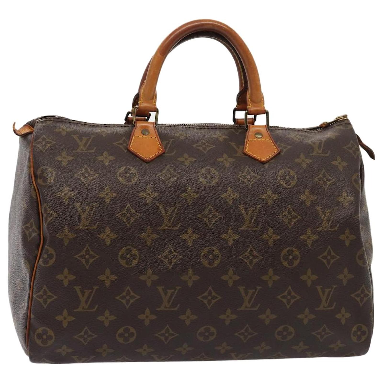 LOUIS VUITTON Monogram Speedy 35 Hand Bag M41524 LV Auth yk13279  