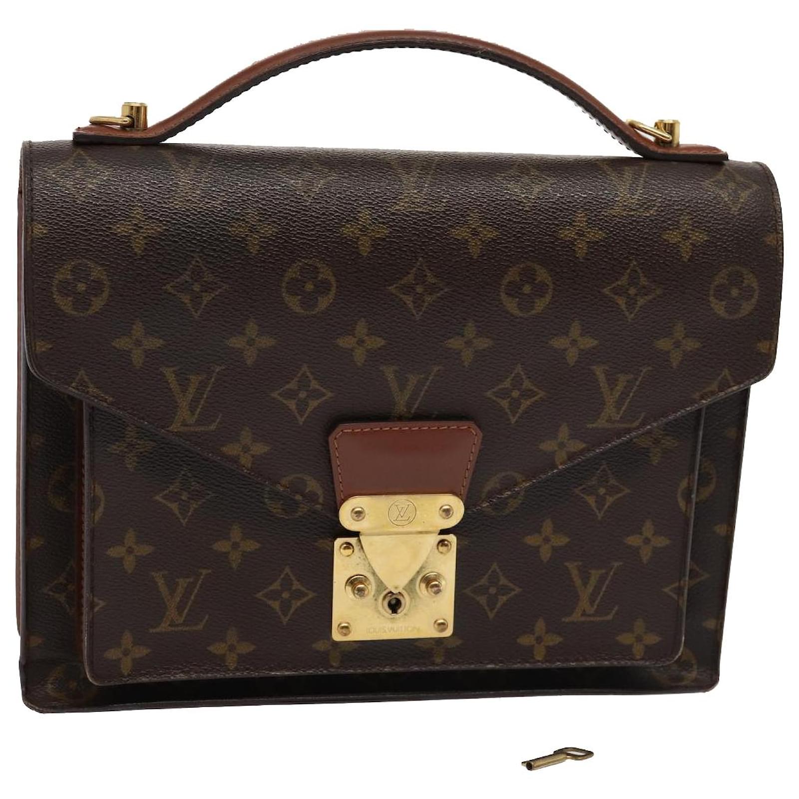 LOUIS VUITTON Monogram Monceau 28 Hand Bag 2way M51185 LV Auth 