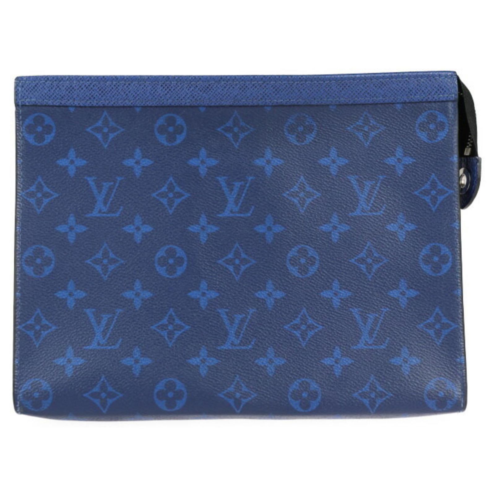 Louis Vuitton Pochette Voyage MM Clutch Bag Blue Leather  display picture 2