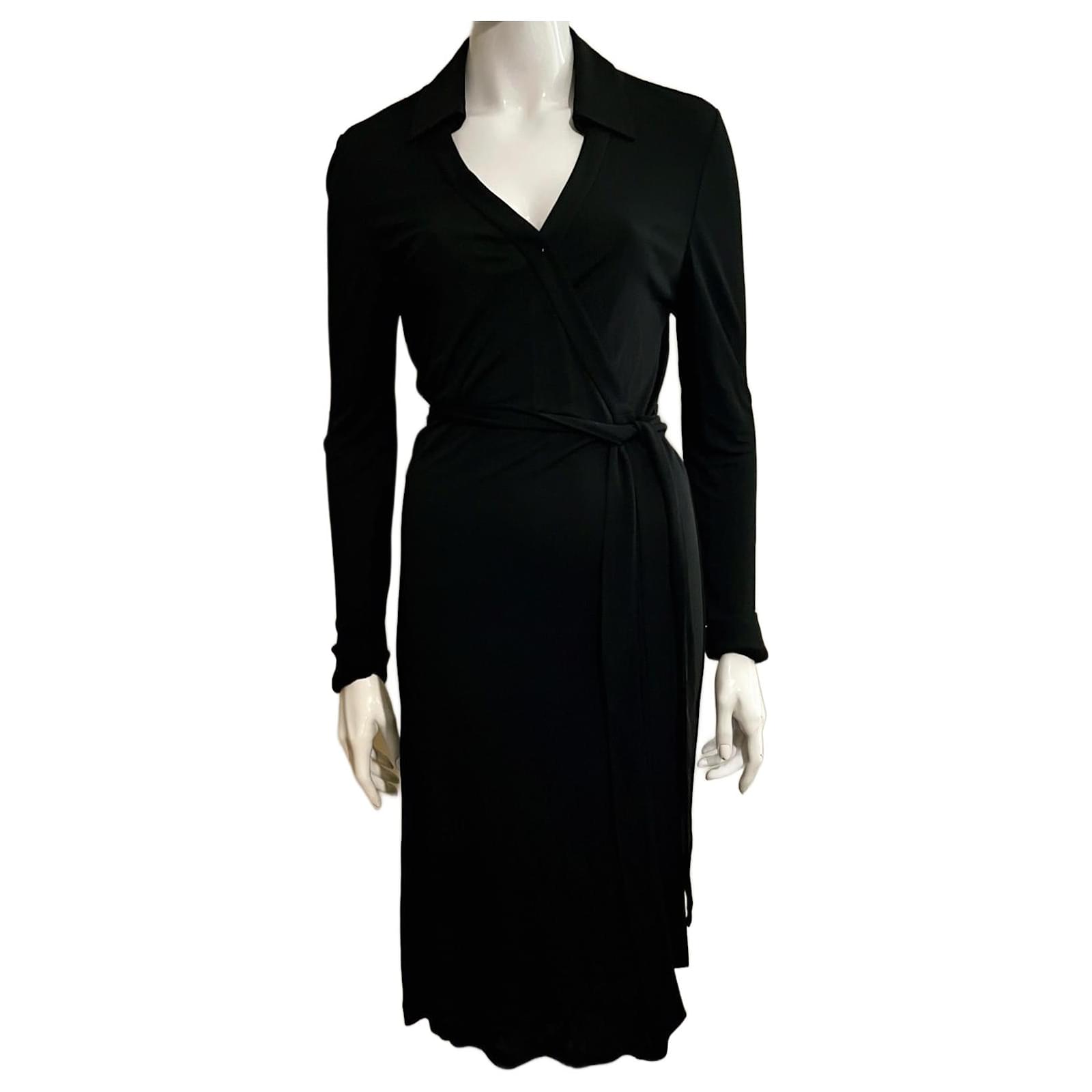 Diane Von Furstenberg Robe portefeuille en rayonne tricotée New