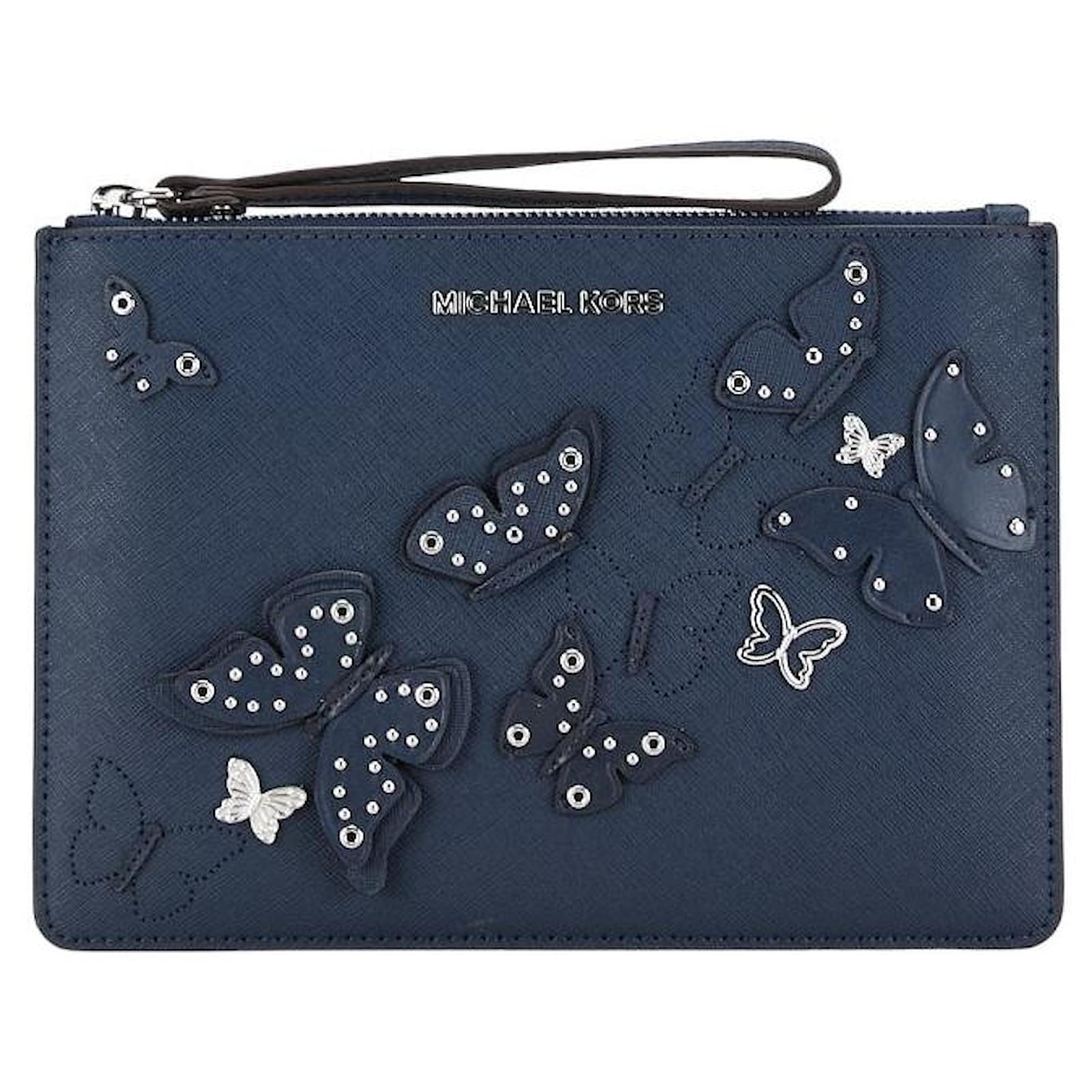 Michael kors blue clutch hotsell