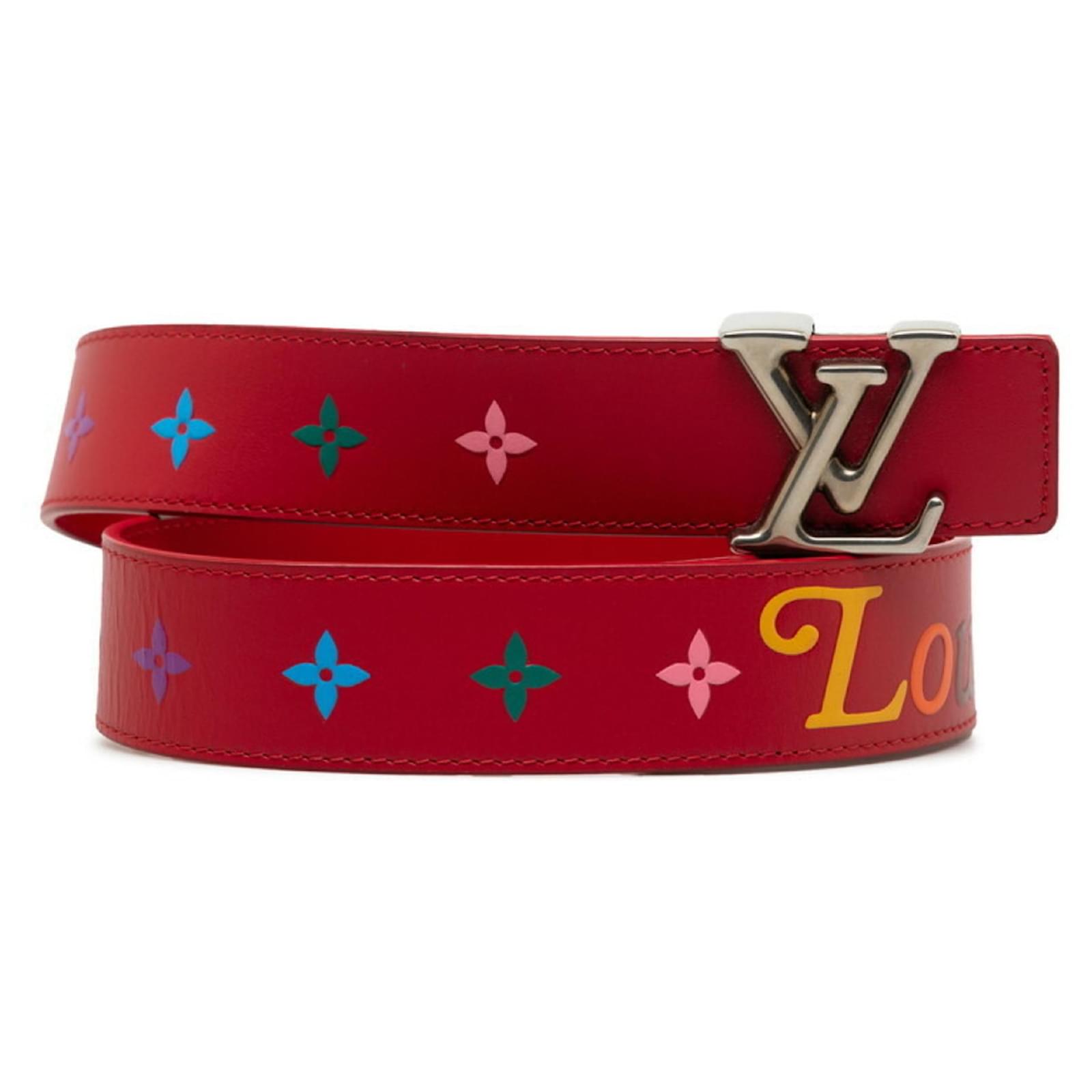 Leather belt Louis Vuitton Brown size 95 cm in Leather
