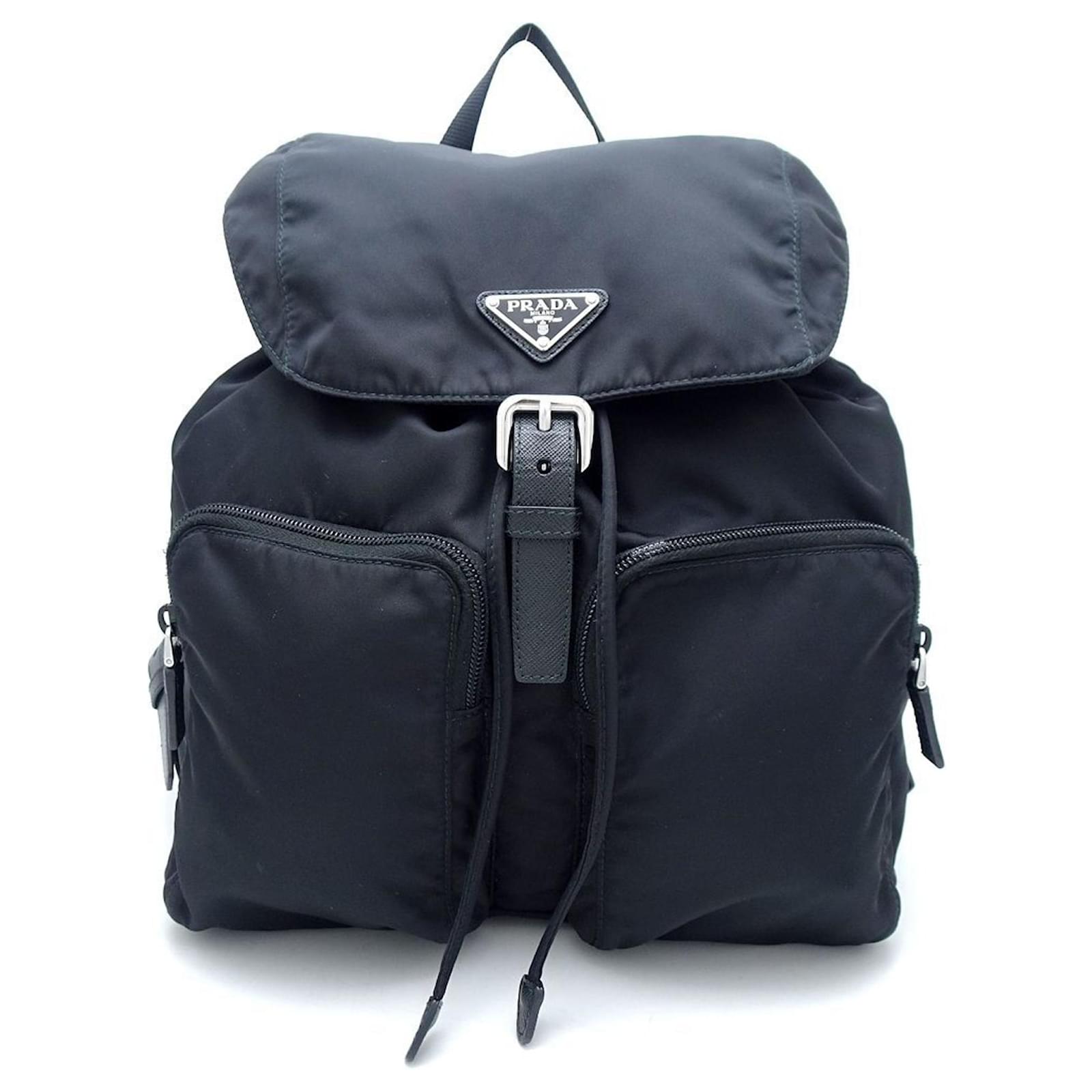Prada Nylon and Leather Backpack Black ref.1486964 - Joli Closet