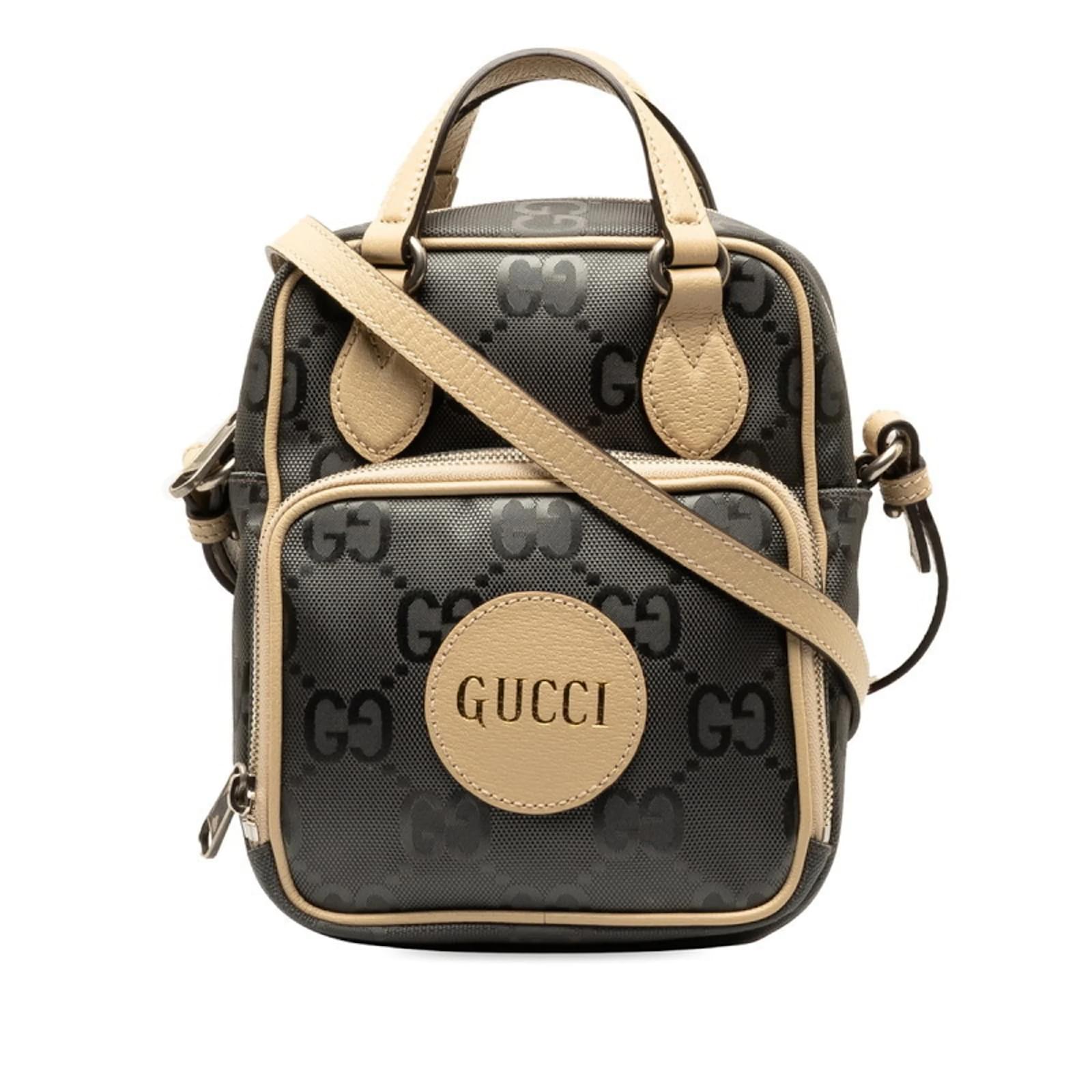 Gucci Off the Grid Shoulder Bag Brown Beige Leather Nylon ref