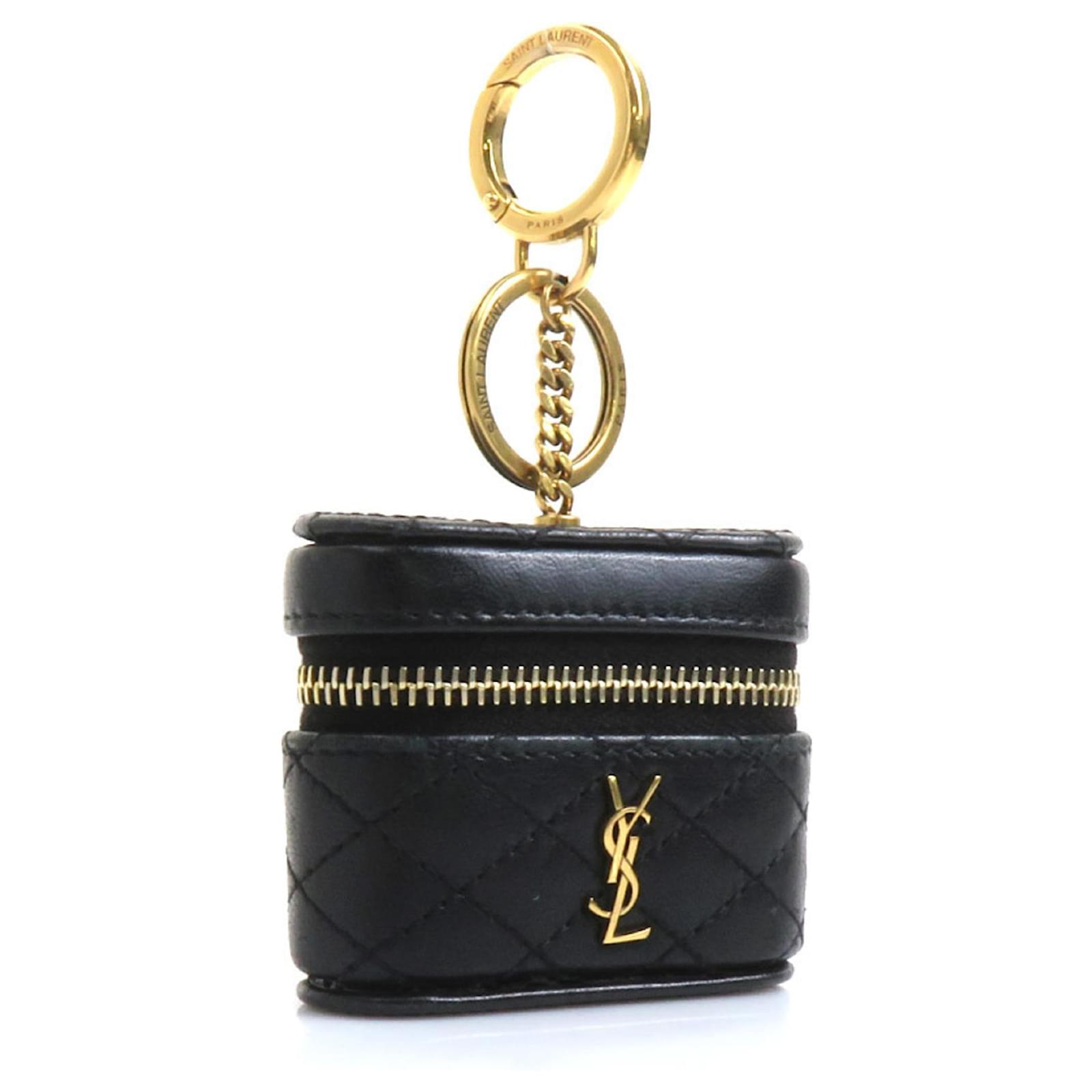 Saint Laurent Leather AirPods Pro Case Black ref.1487836 - Joli Closet