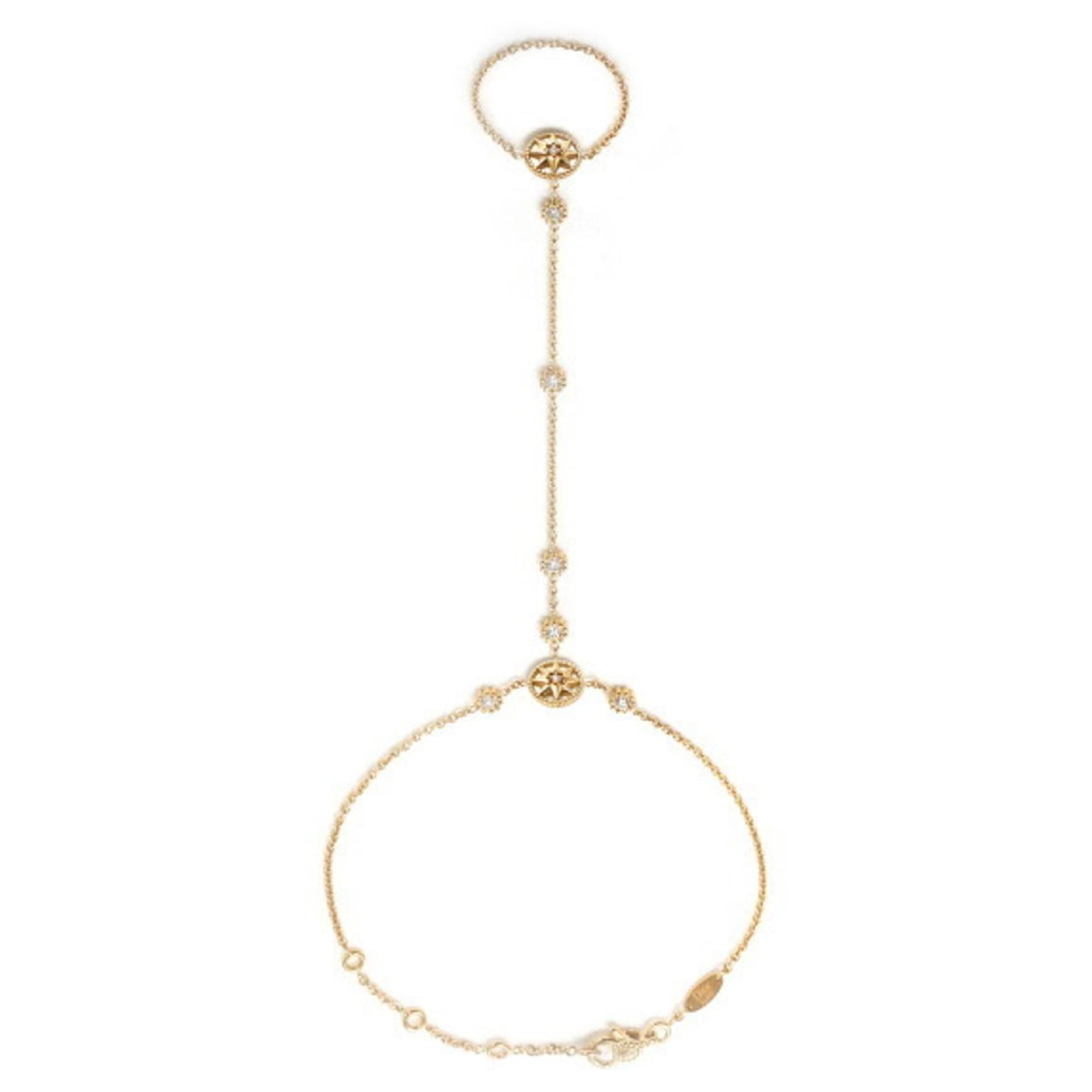 Christian Dior Dior Rose Devant Charm Bracelet Yellow gold ref