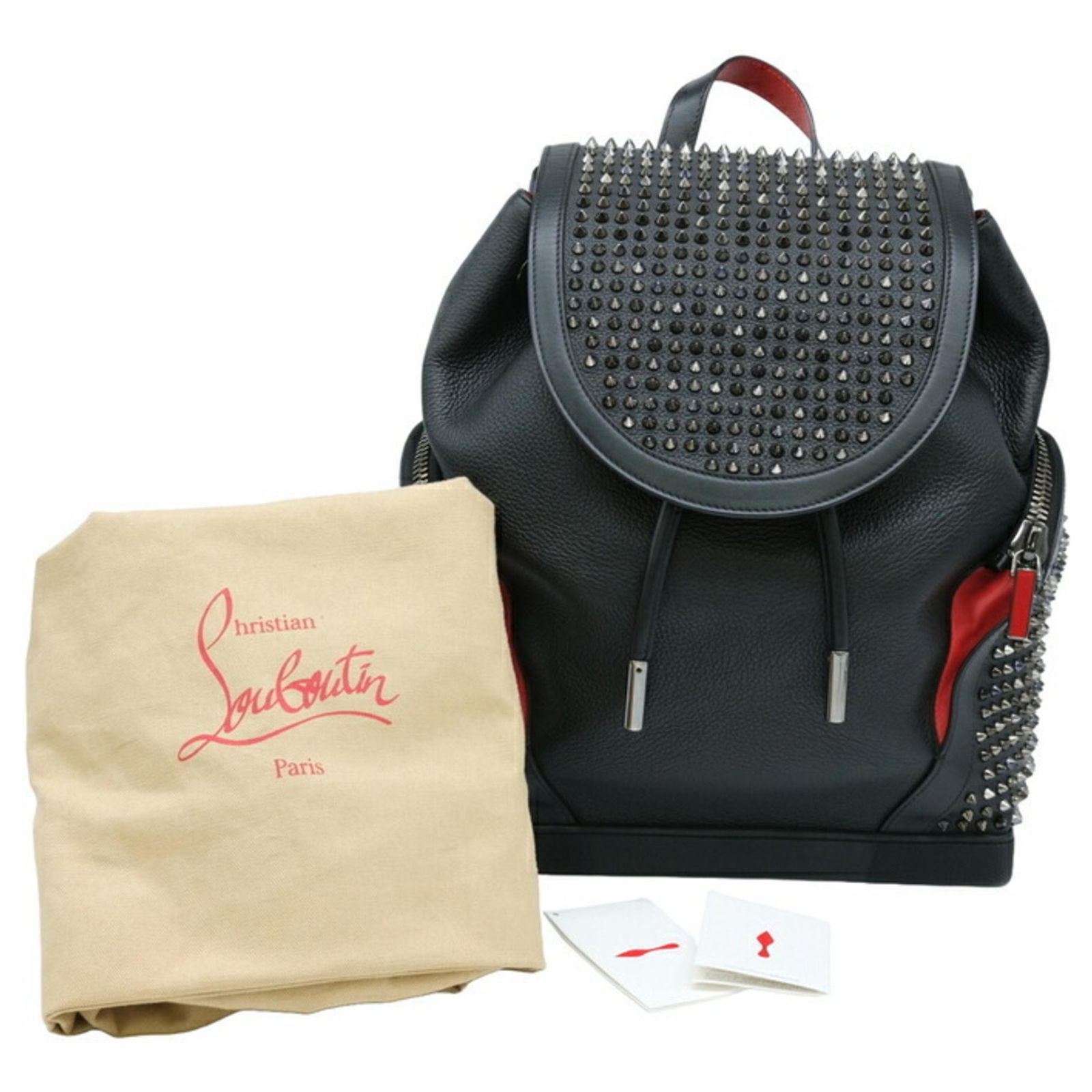 Christian Louboutin Explorer Funk Backpack Black Red Leather  display picture 2