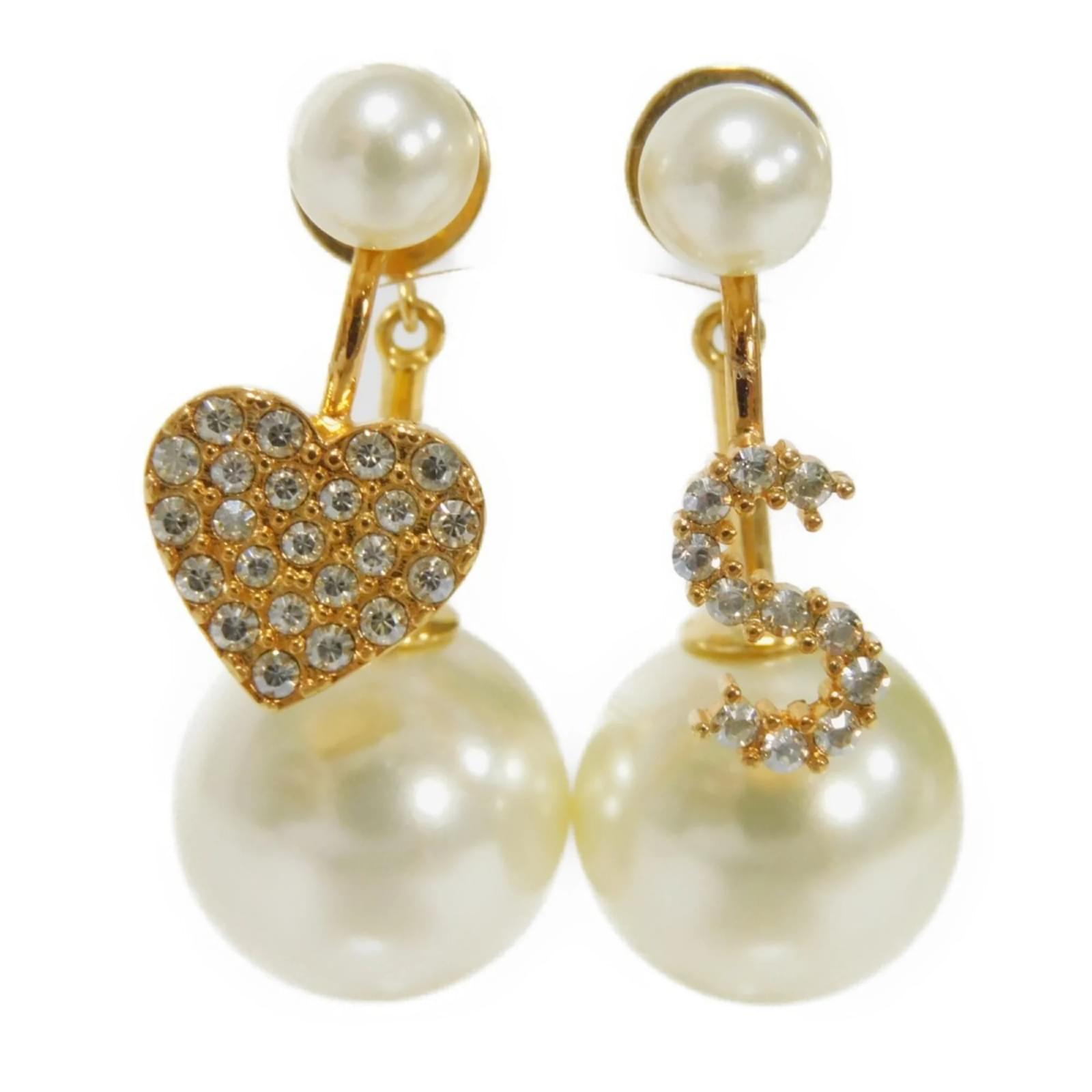 Christian Dior MY ABC Tribal S Heart Earrings Cream ref.1488345 Joli Closet