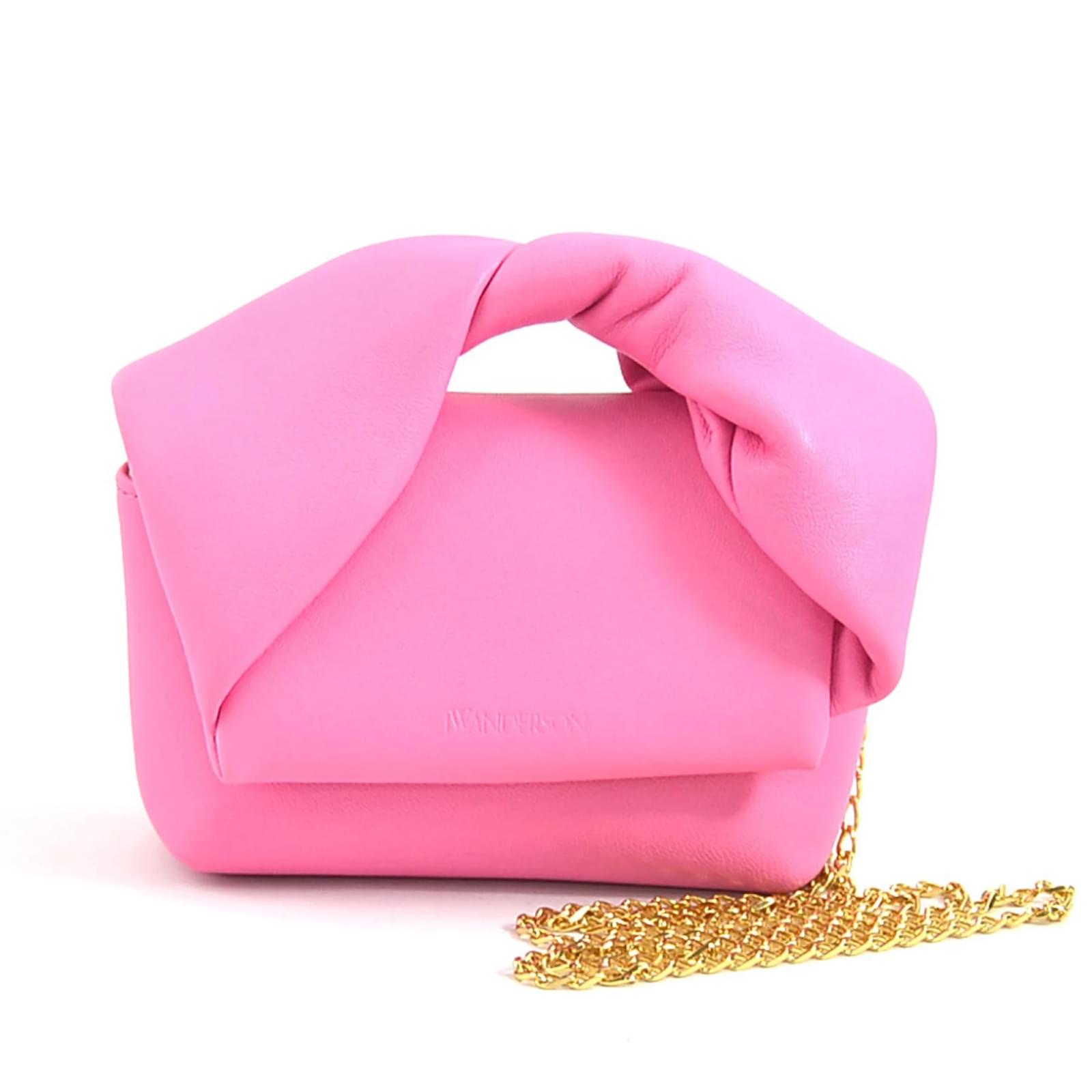 JW Anderson Pink Leather Shoulder Bag Pochette Joli