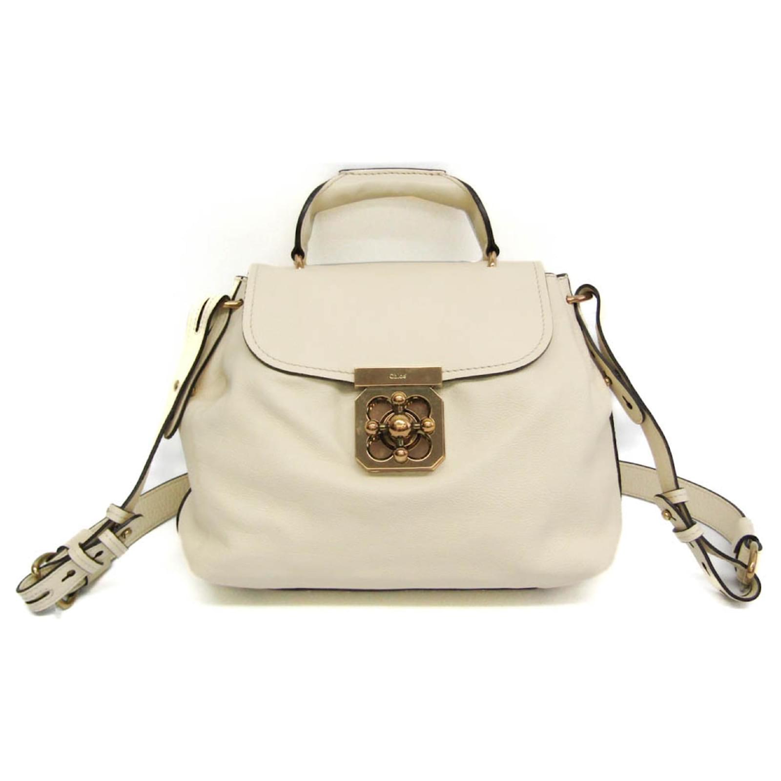 Chloé Elsie Women's Leather Handbag Cream ref.1489932 - Joli Closet