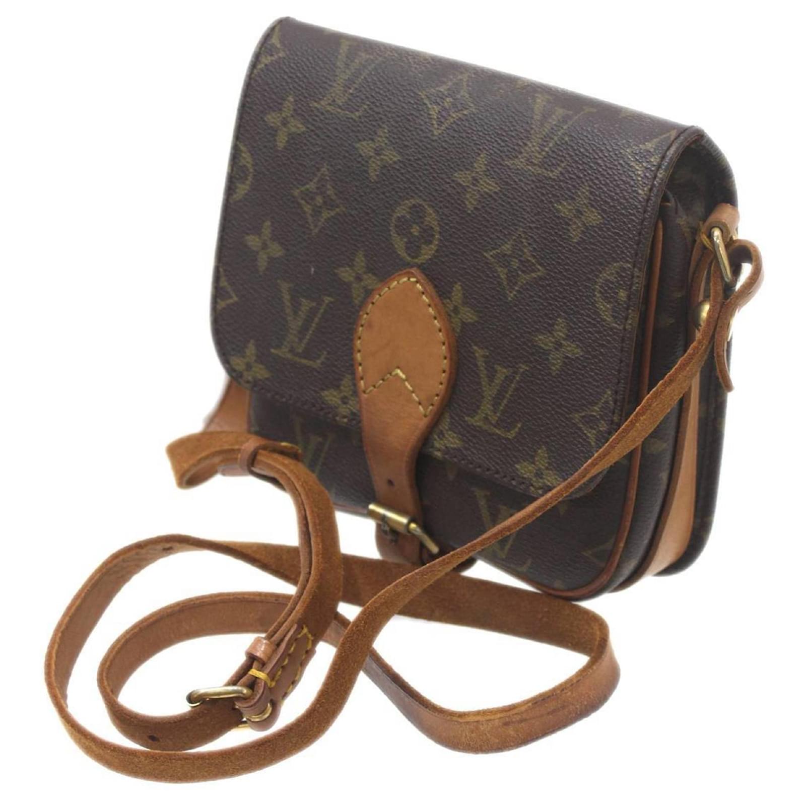 Louis Vuitton Monogram Cartesier PM Schultertasche Braun Lackleder 