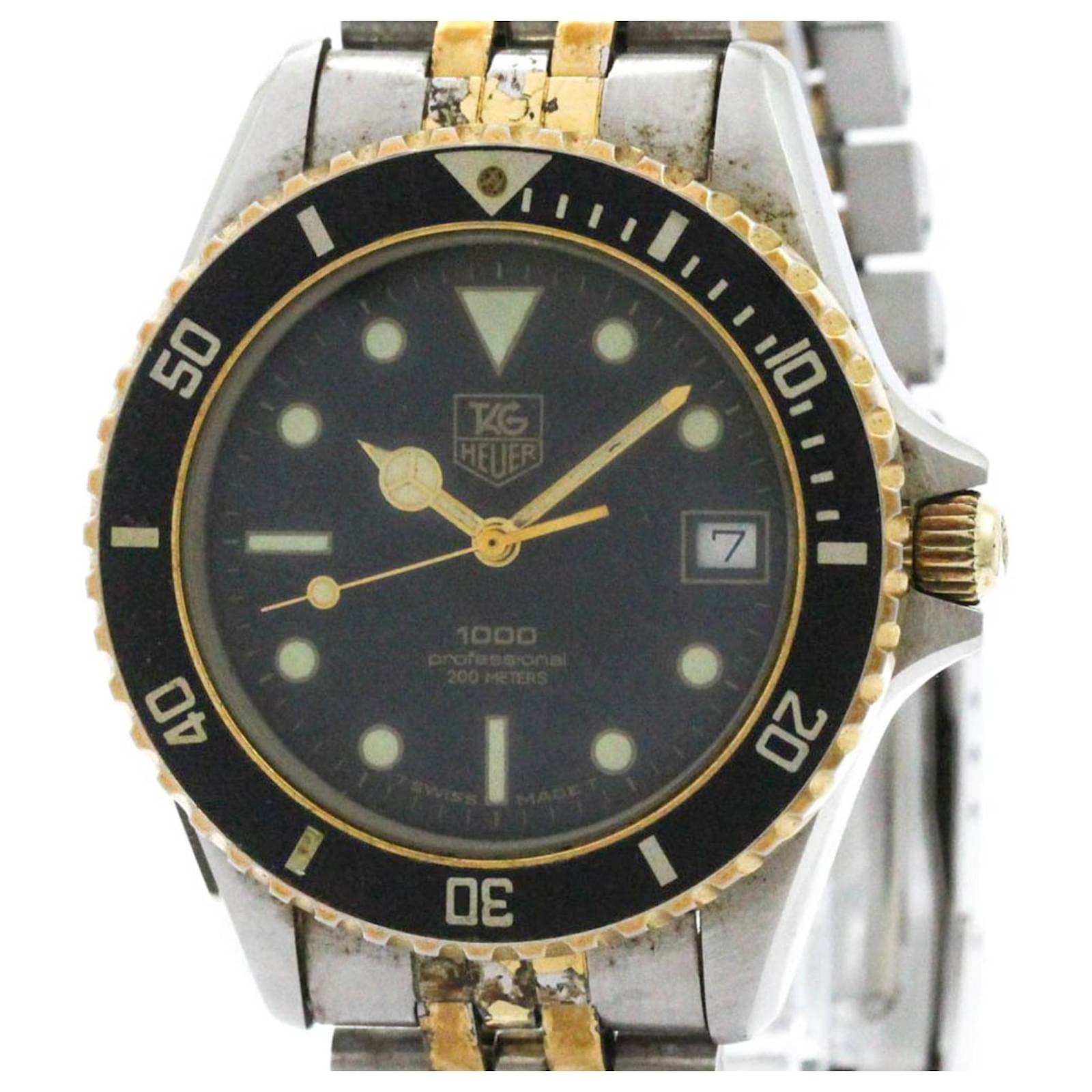 TAG HEUER 1000 Professional Gold Plated Steel Watch 980.020 ref.1490164 Joli Closet