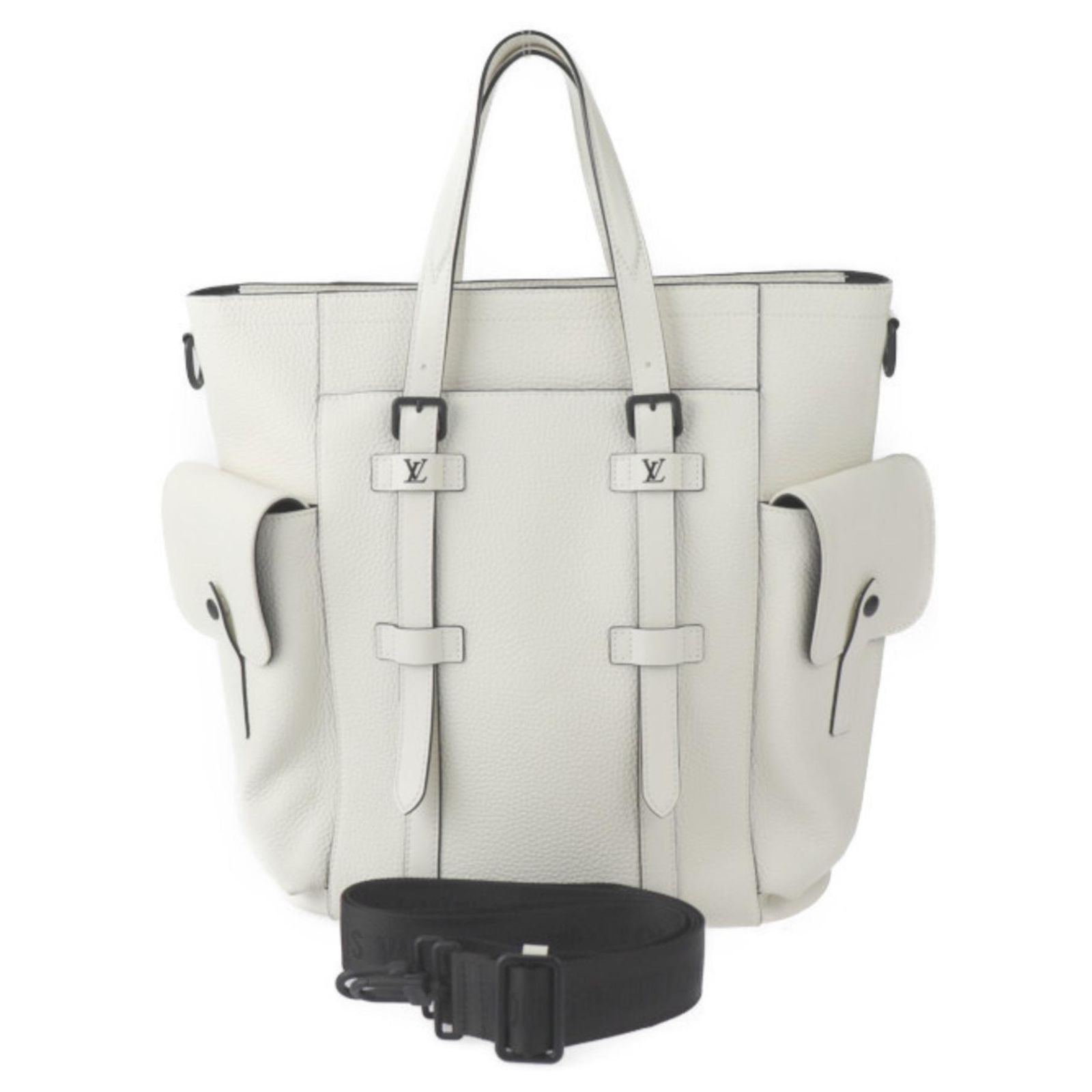 LOUIS VUITTON ルイ ヴィトン クリストファー トート トートバッグ 2WAY ショルダーバッグ トリヨンレザー ブロン 白 ホワイト M58477 Louis Vuitton Christopher Tote Bag White Leather ref.JC1490886