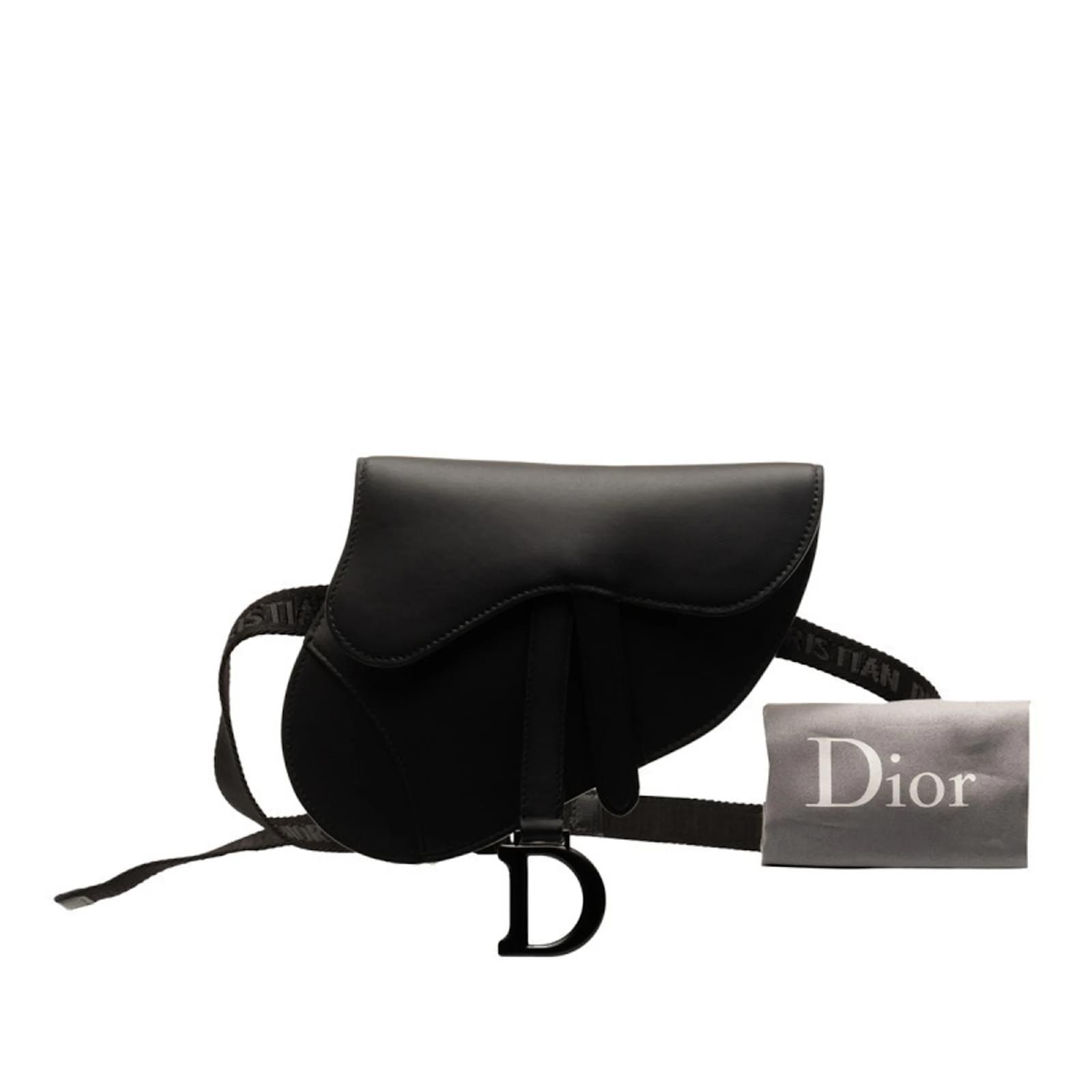 Christian Dior Saddle Bag aus schwarzem Leder ref.1491937 Joli Closet