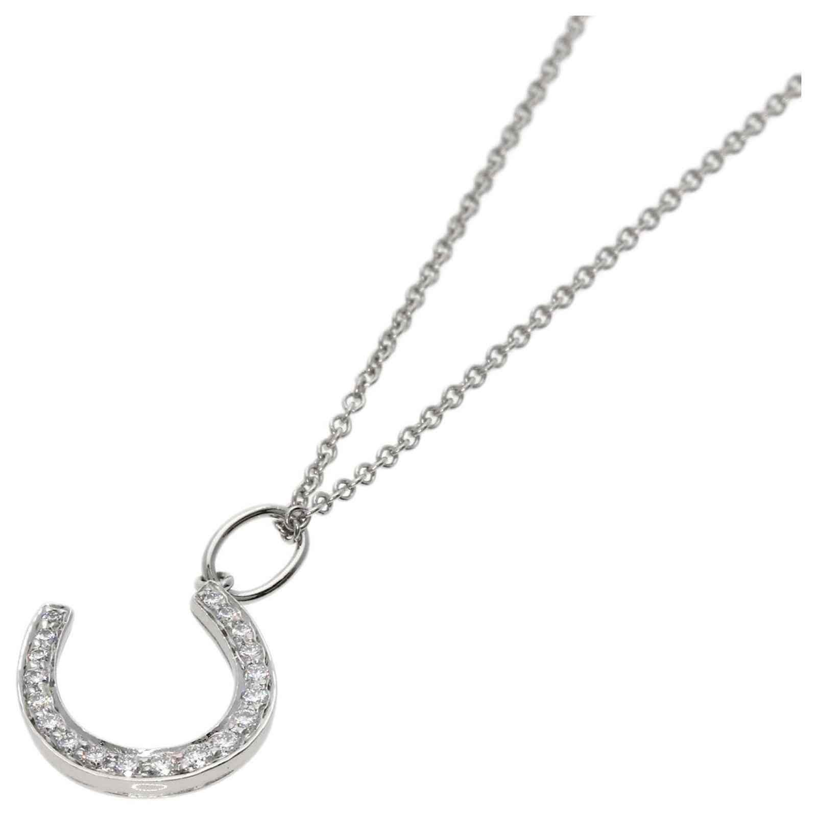 Tiffany Co Tiffany Horseshoe Diamond Necklace in Platinum