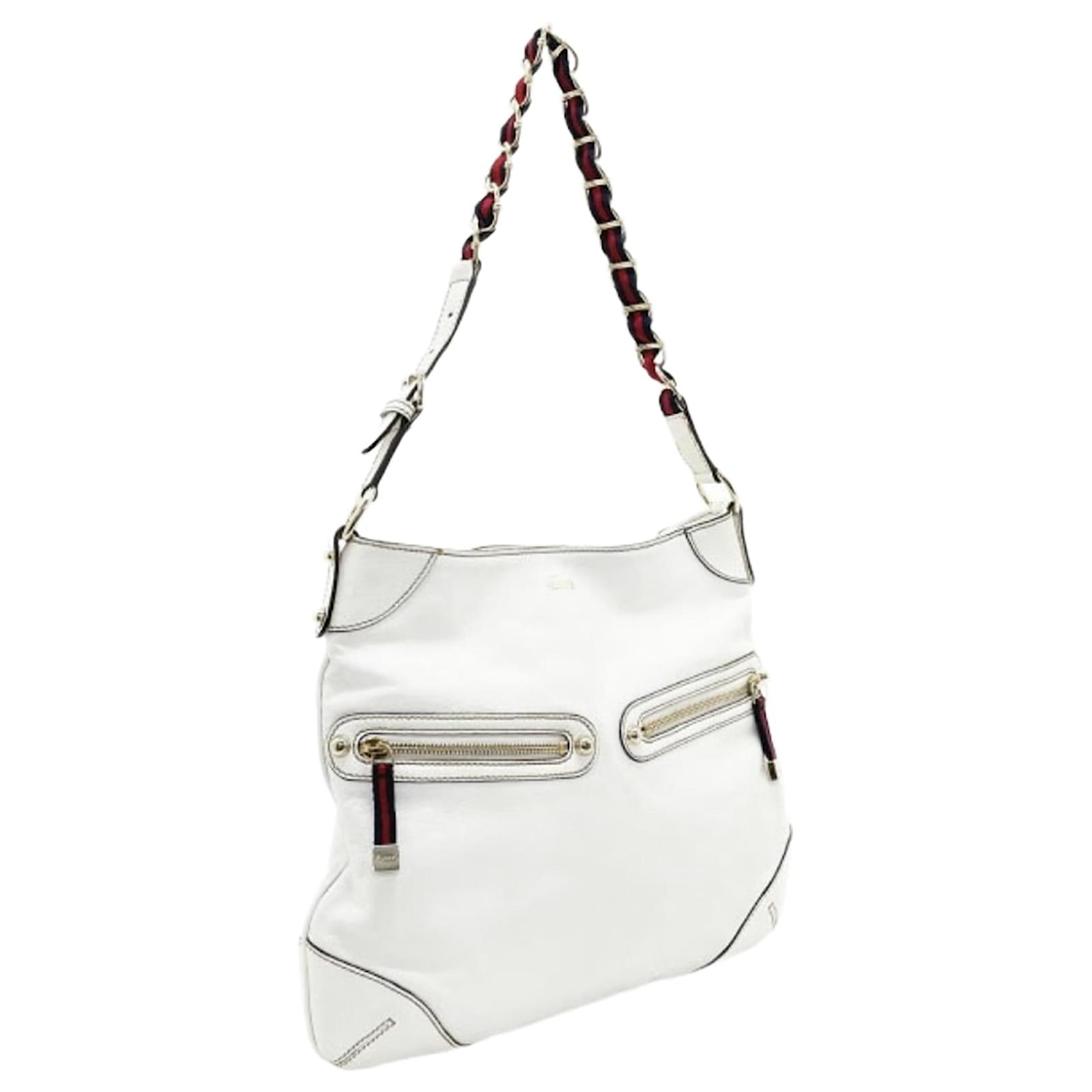 Gucci Handbag Shelly Chain Shoulder Bag White Red Navy blue