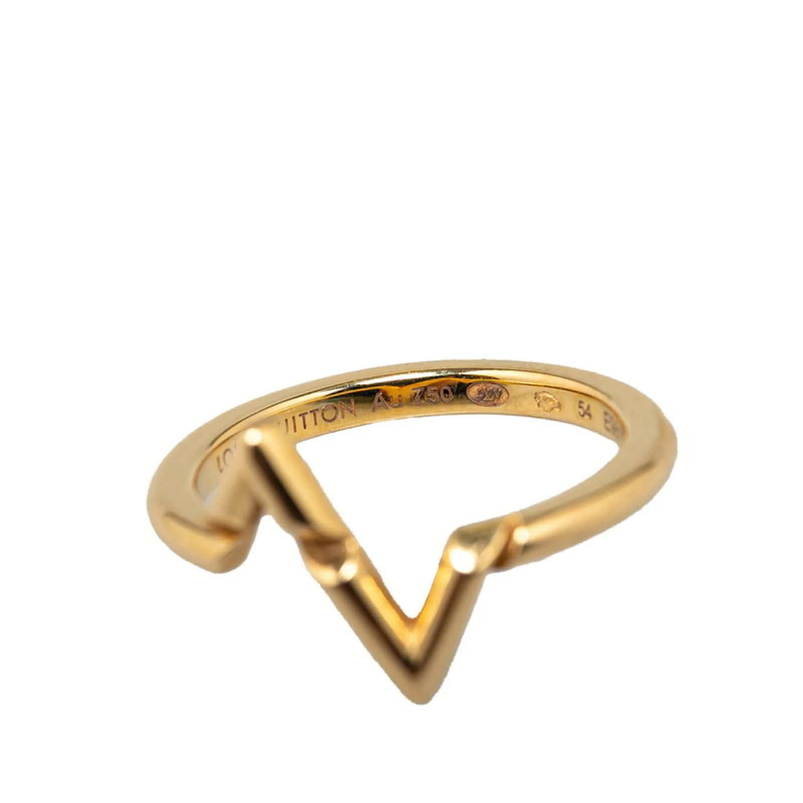Louis Vuitton LV Volt Upside Down Band Ring Yellow gold ref