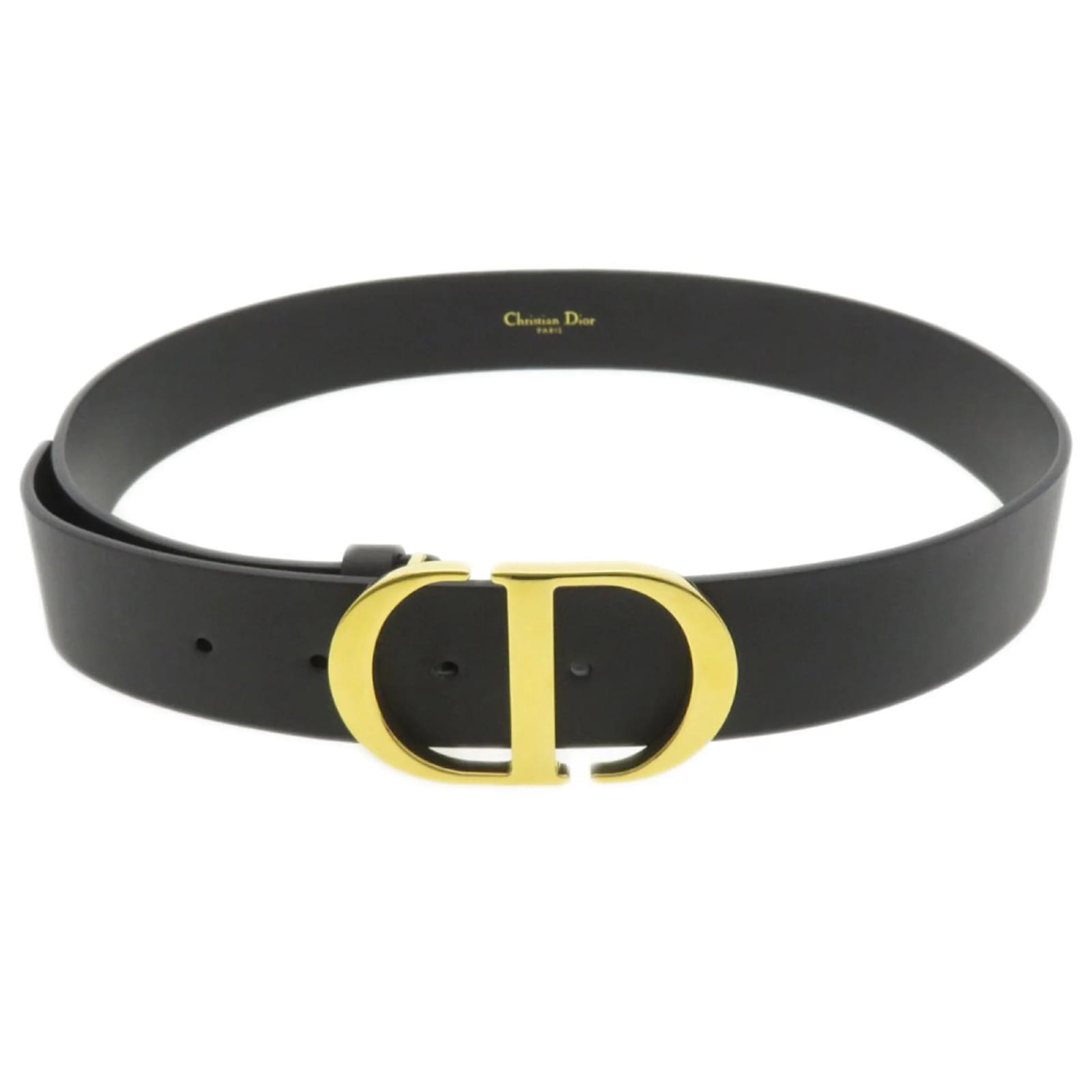 Christian Dior Calfskin Leather Belt Black ref.1493651 Joli Closet