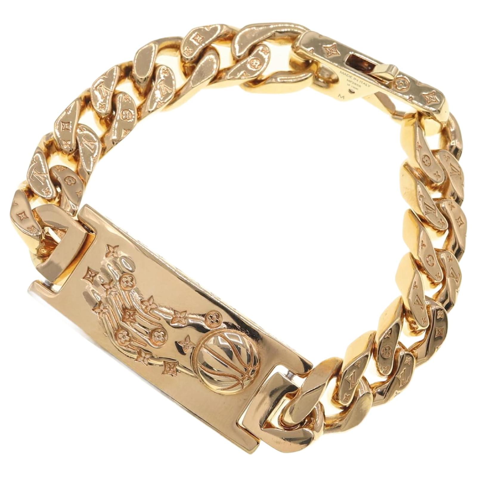 希少コラボ◆送料込♪【Louis Vuitton x NBA】bracelet gold Louis Vuitton x NBA Chain Links Bracelet XS Gold/Multicolor