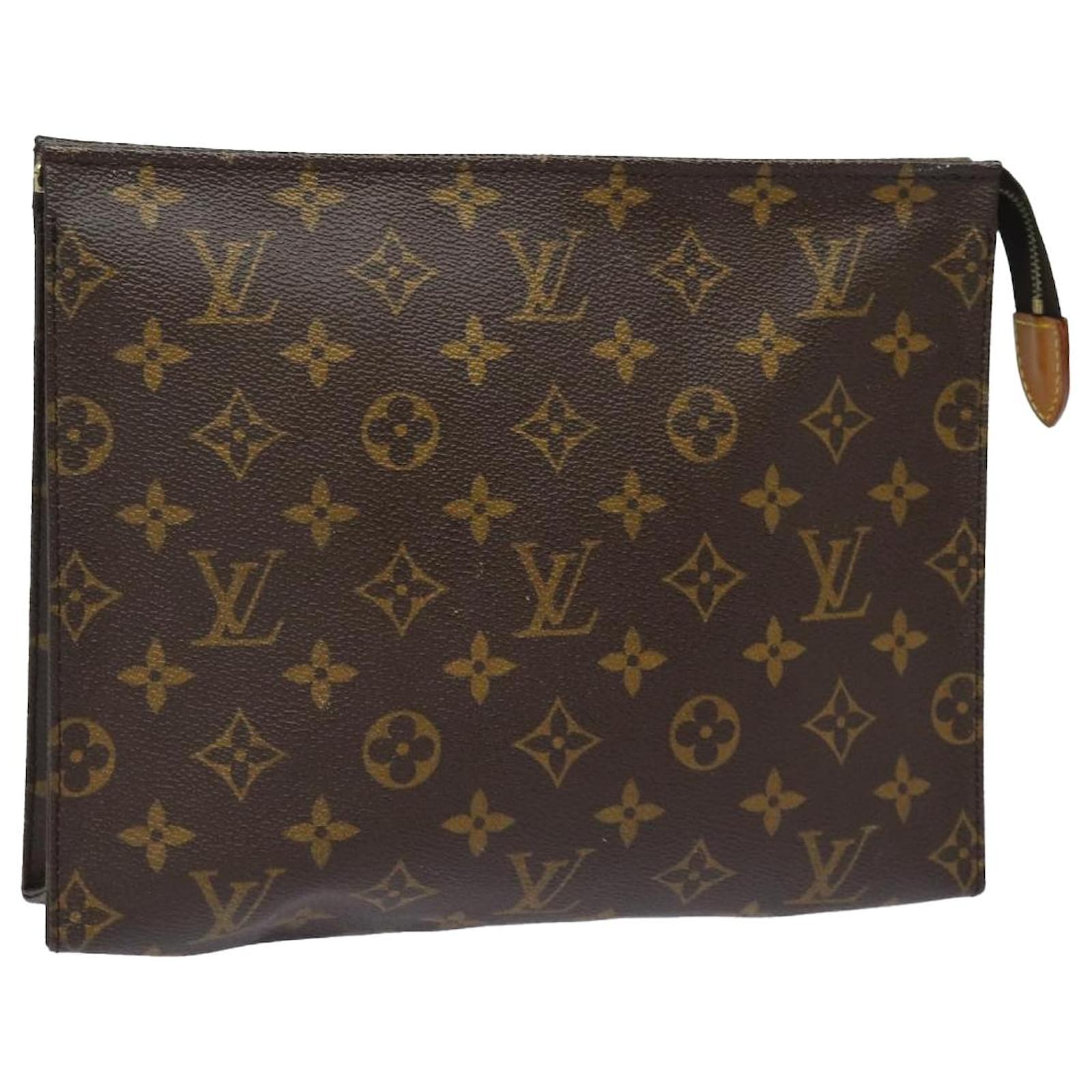 LOUIS VUITTON Monogram Poche Toilette 26 Pouch M47542 LV Auth 