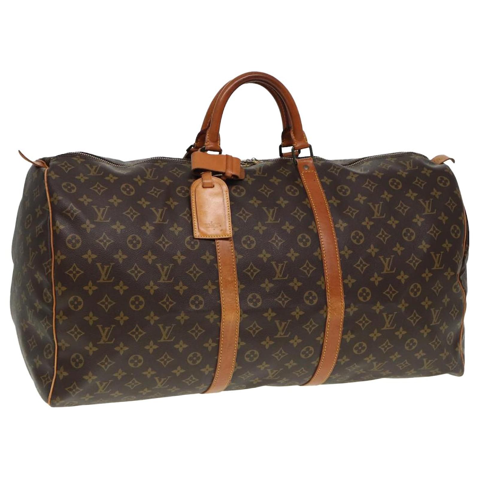 LOUIS VUITTON Monogram Keepall 60 Boston Bag M41422 LV Auth 