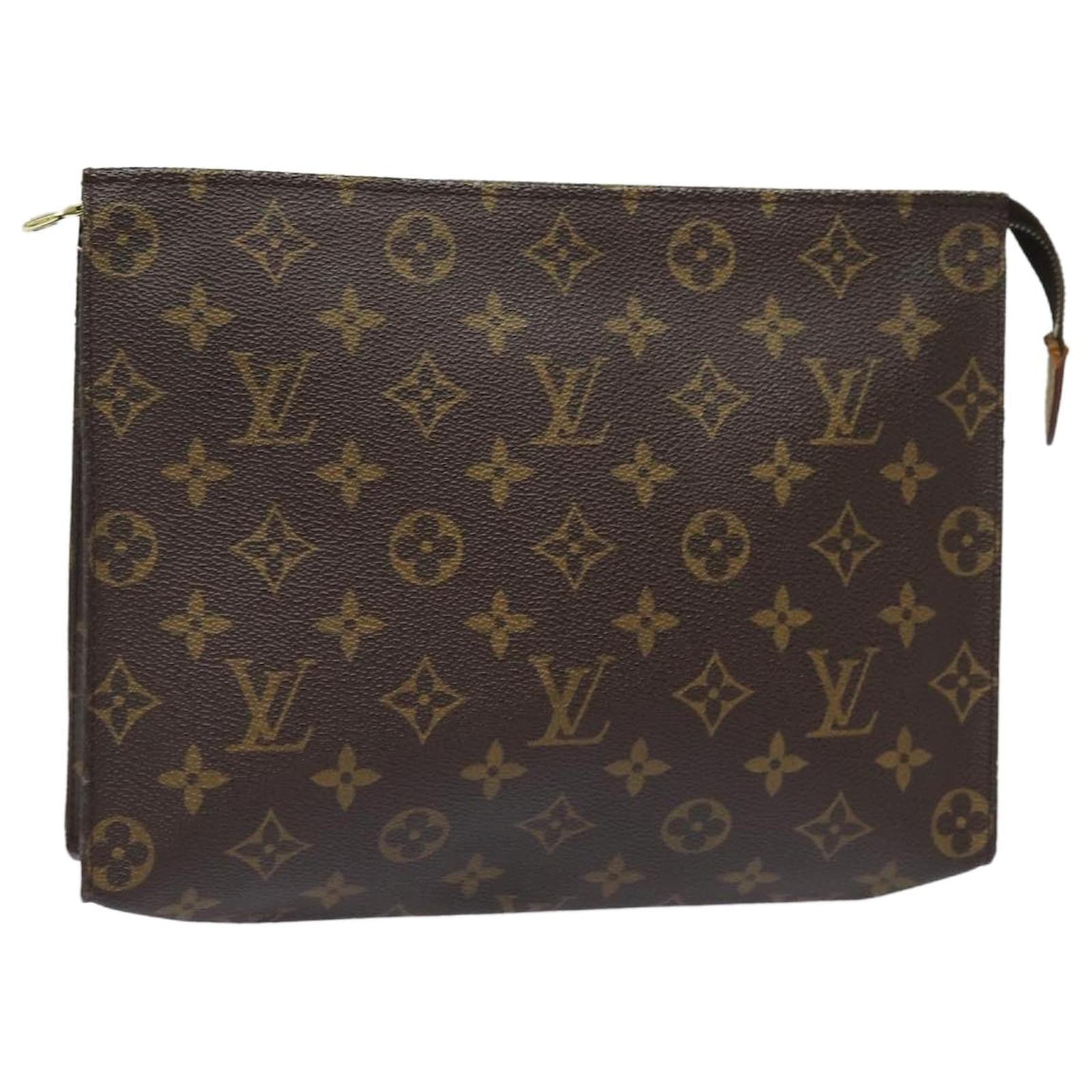 LOUIS VUITTON Monogram Poche Toilette 26 Pouch M47542 LV Auth  