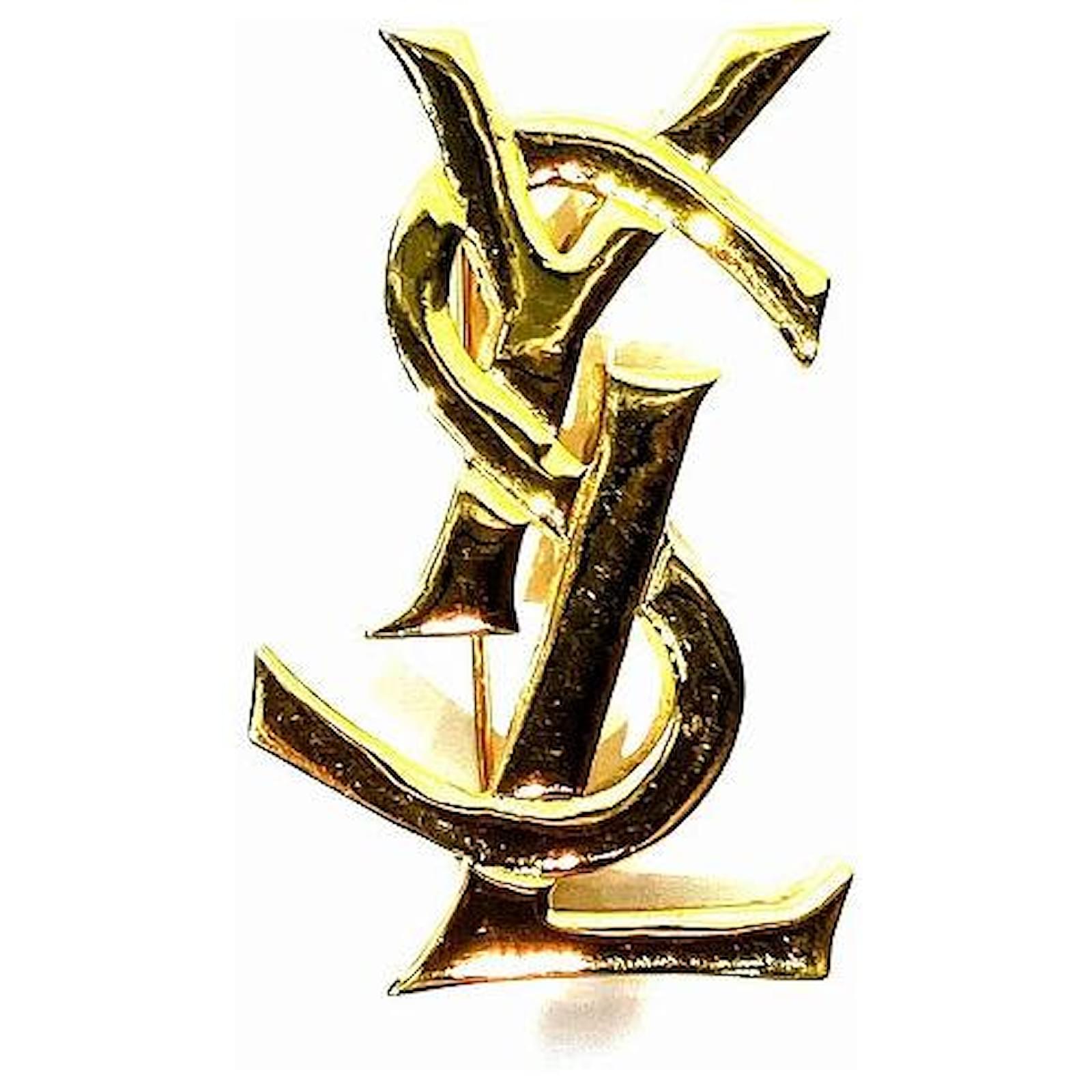 Logo Yves Laurent Autre Marque Yves Saint Laurent YSL Logo Brooch Ref