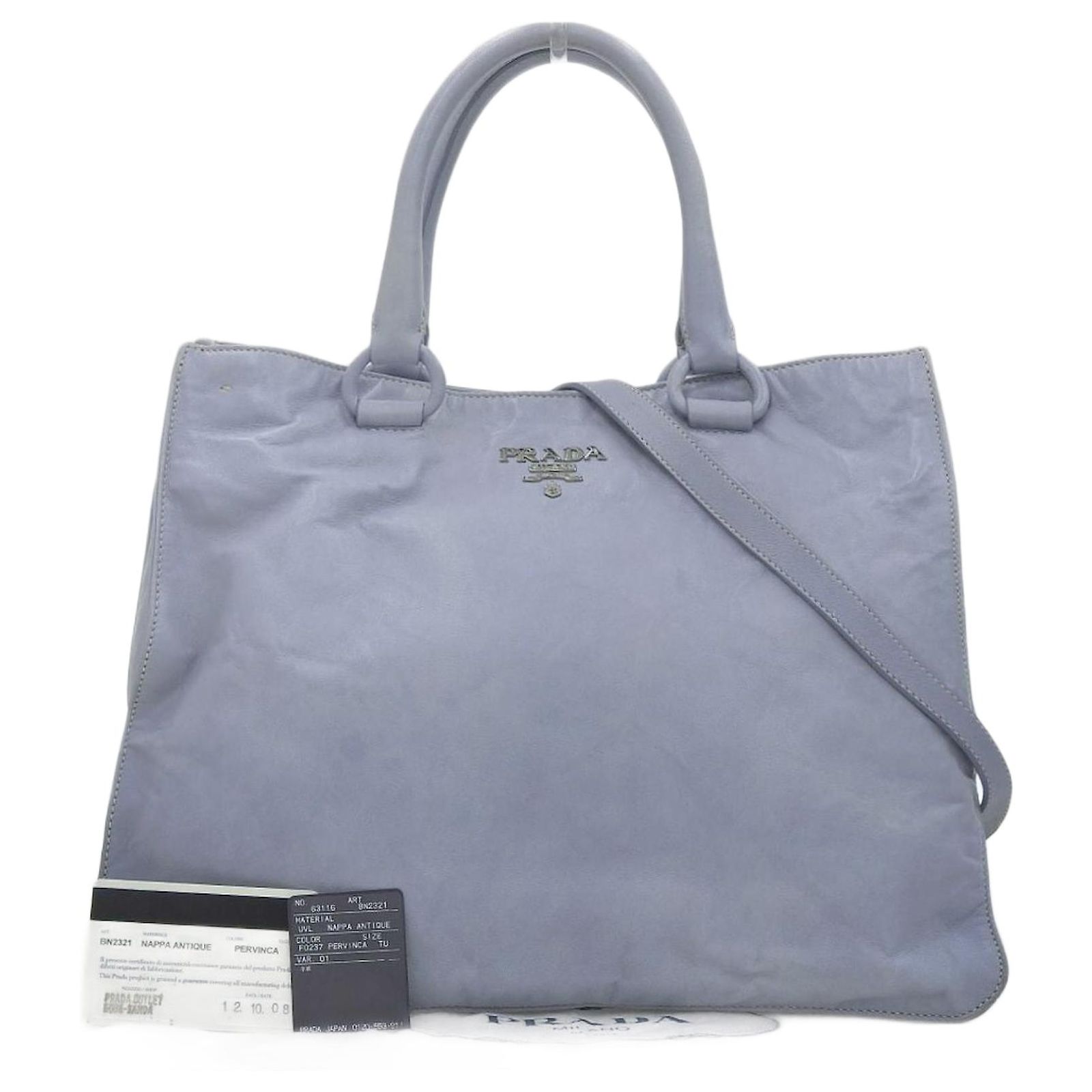 Prada Nappa Antique Leather 2WAY Bag BN2321 Blue ref.1497865 