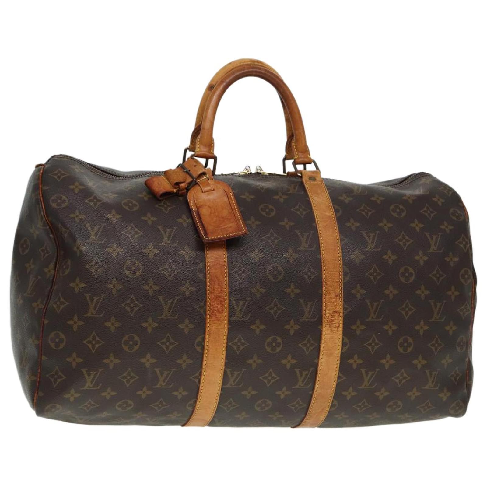 LOUIS VUITTON Monogram Keepall 50 Boston Bag M41426 LV Auth 80405  
