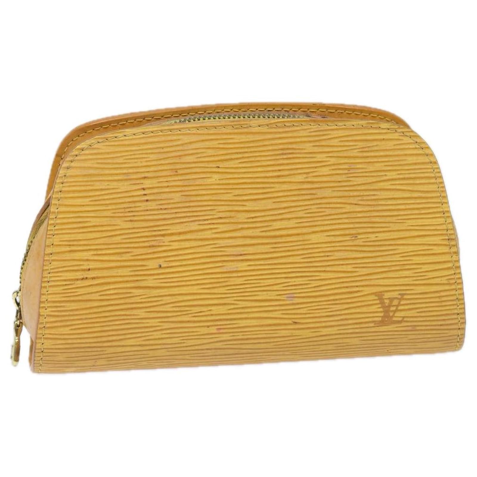 LOUIS VUITTON Epi Dauphine PM Pouch Gelb M48449 LV Auth 80312 
