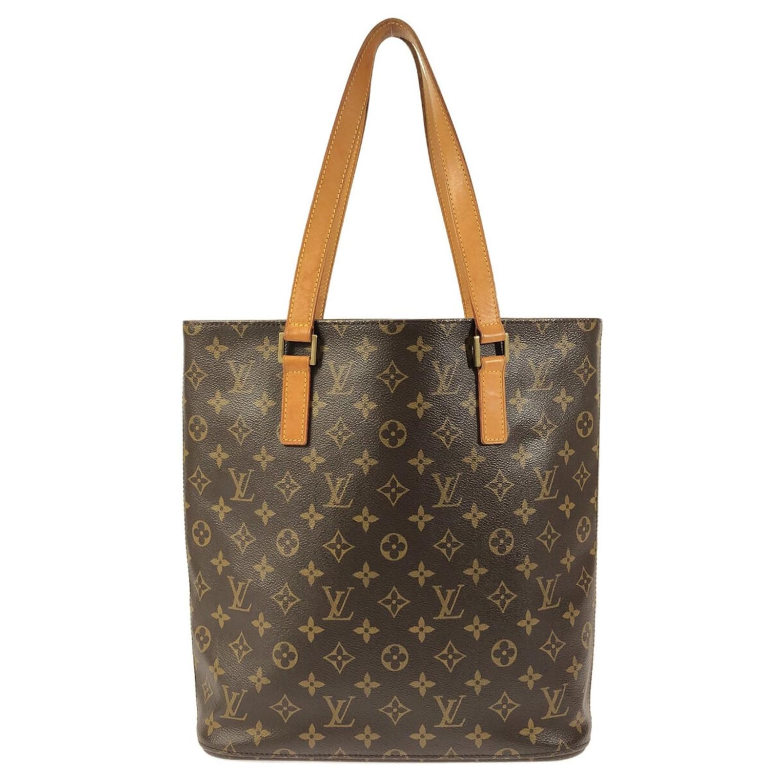 Braune Louis Vuitton Monogram Vavin GM Tote Tasche Leder ref 