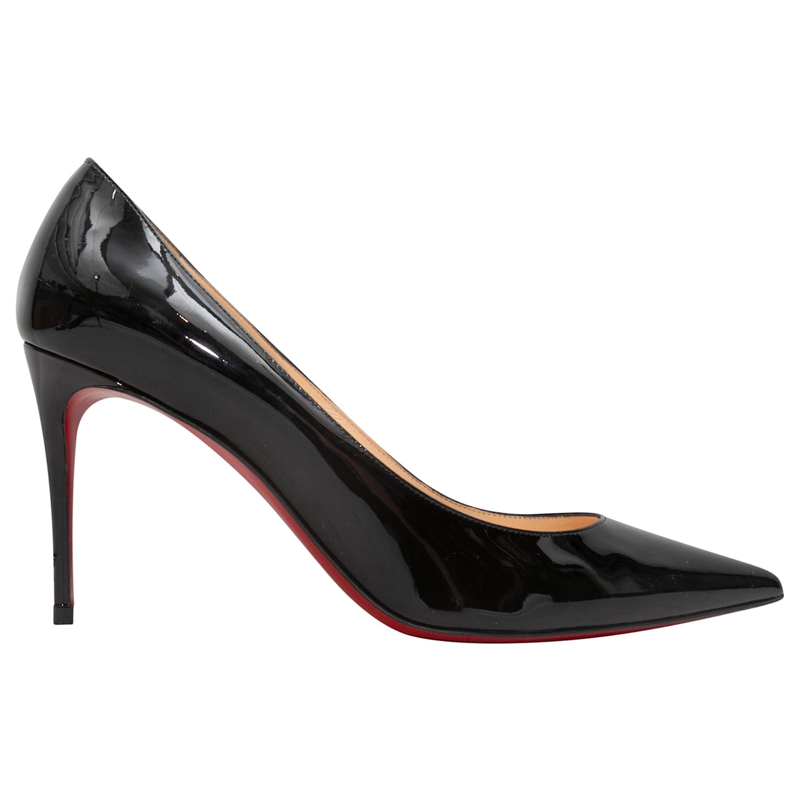 Zapatos de tacon Pigalle 85mm Christian Louboutin negros talla 38 Lienzo ref.1499001 Joli Closet