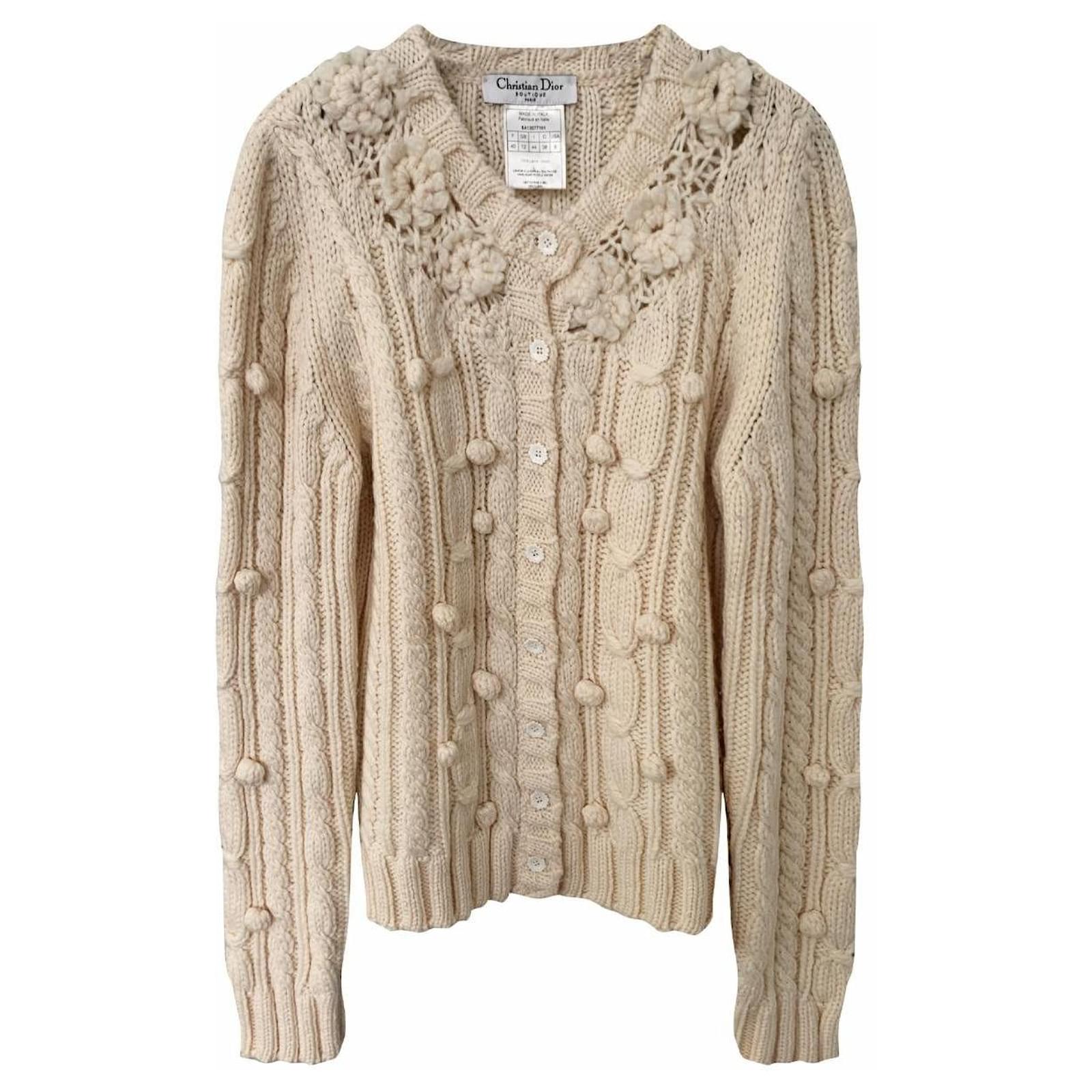 Christian Dior 2005 & John Galliano wool cardigan IT 44 Beige ref