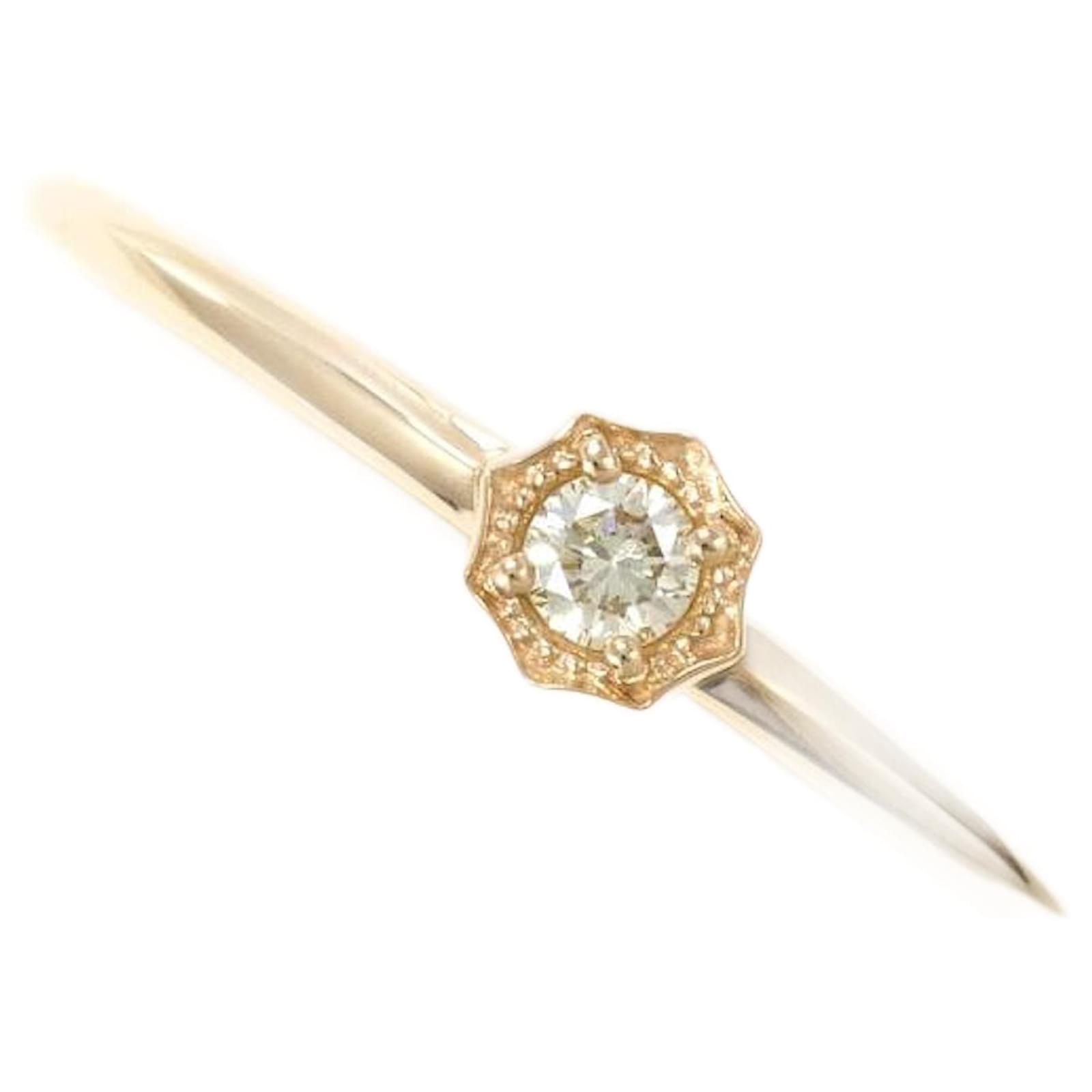 Autre Marque Nojess K10 Yellow Gold Diamond Ring Size 11 in Pristine  Condition ref.1501183 - Joli Closet