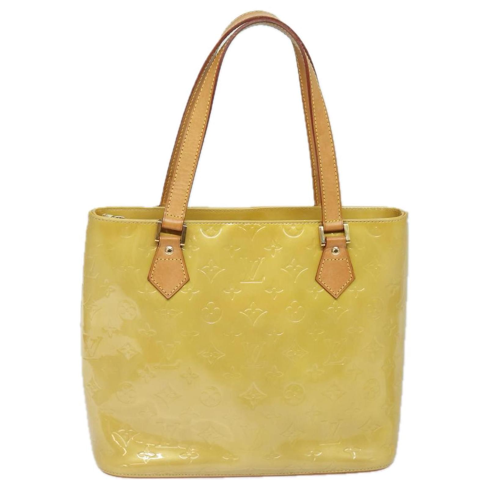 LOUIS VUITTON Monogram Vernis Handtasche Houston Beige M91004 LV 