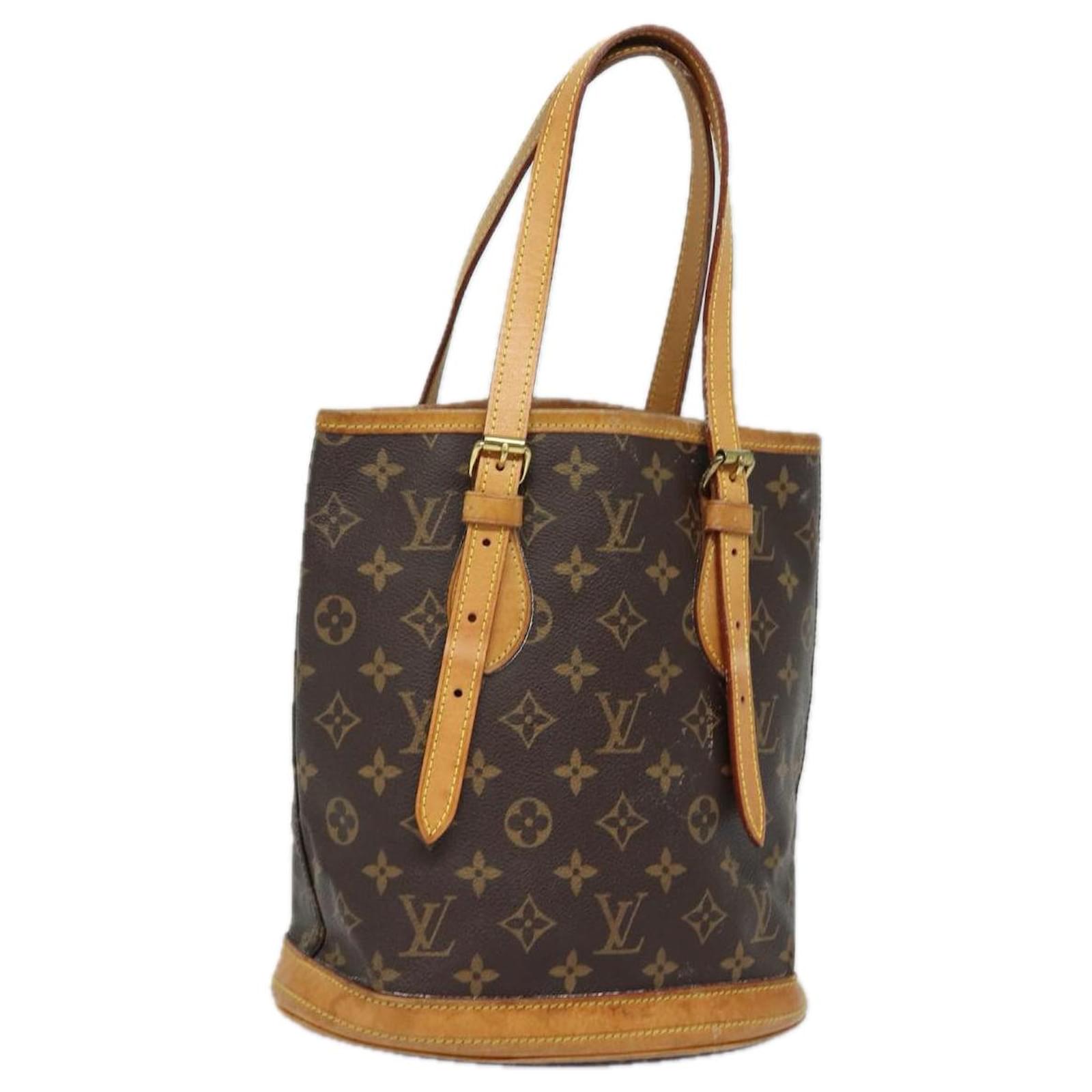LOUIS VUITTON Monogram Bucket PM Schultertasche M42238 LV Auth  
