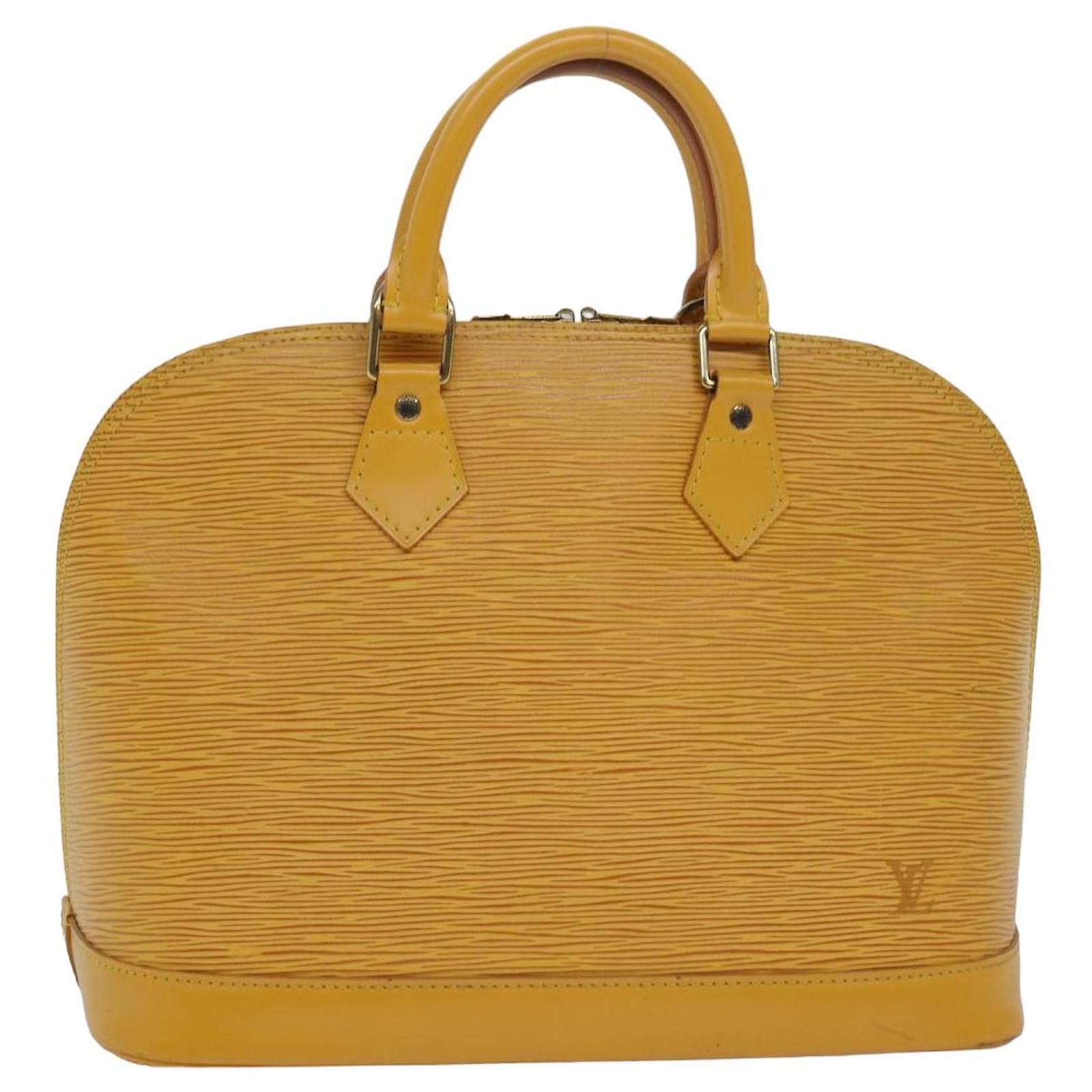 LOUIS VUITTON Sac a main Epi Alma Jaune M52149 LV Auth 80270 Cuir ref.1502880 Joli Closet