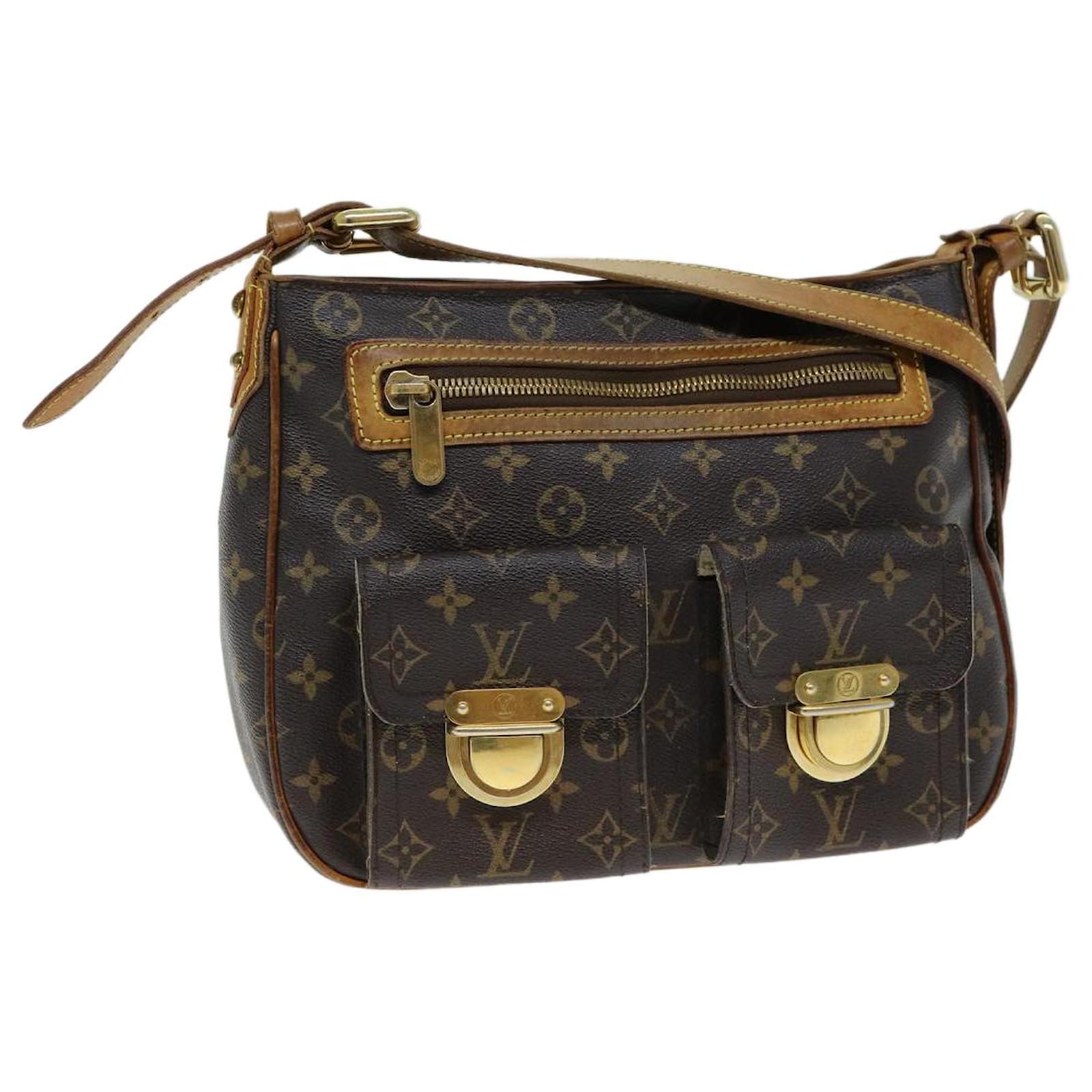 LOUIS VUITTON Monogram Hudson GM Schultertasche M40045 LV Auth 