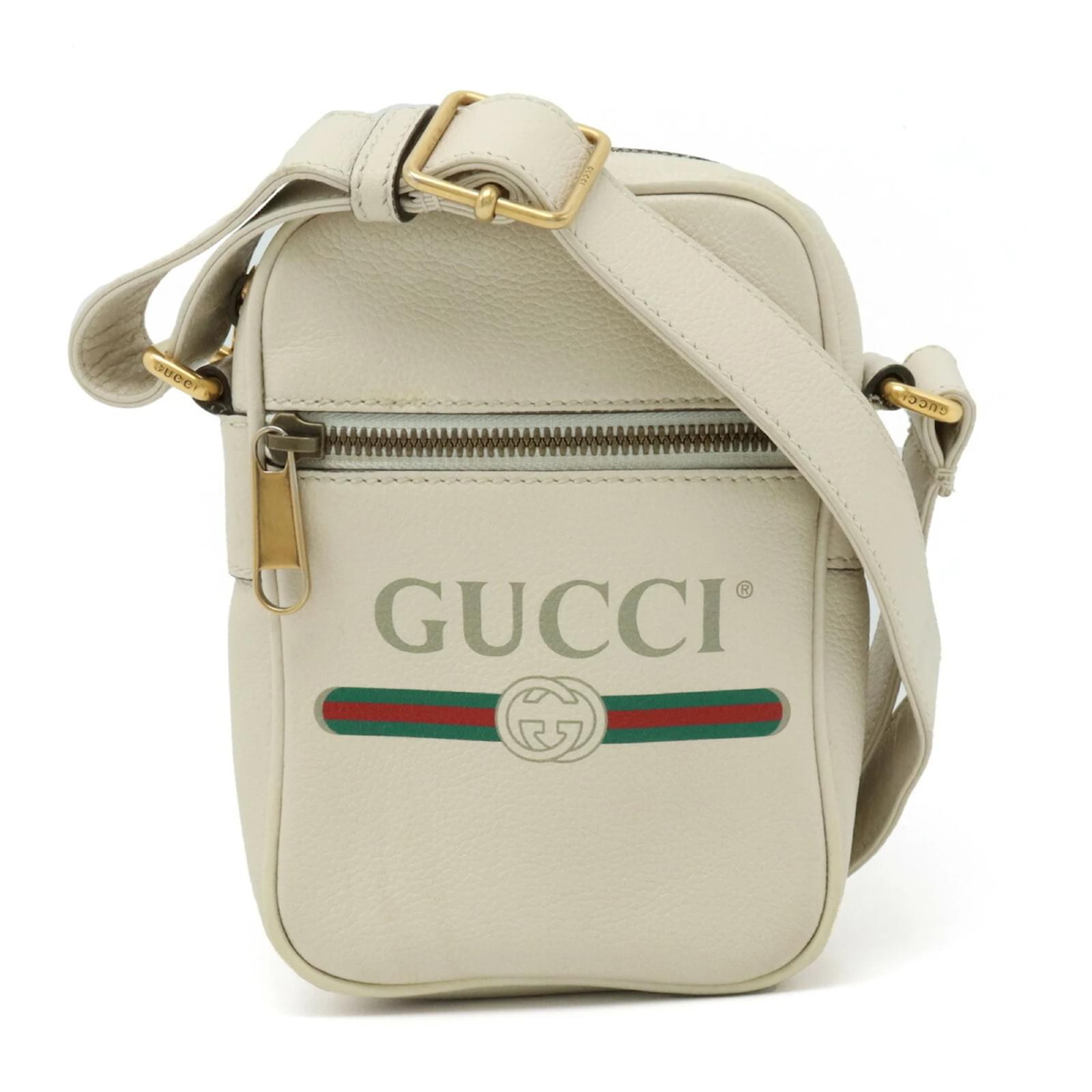 Gucci print leather shoulder bag sale