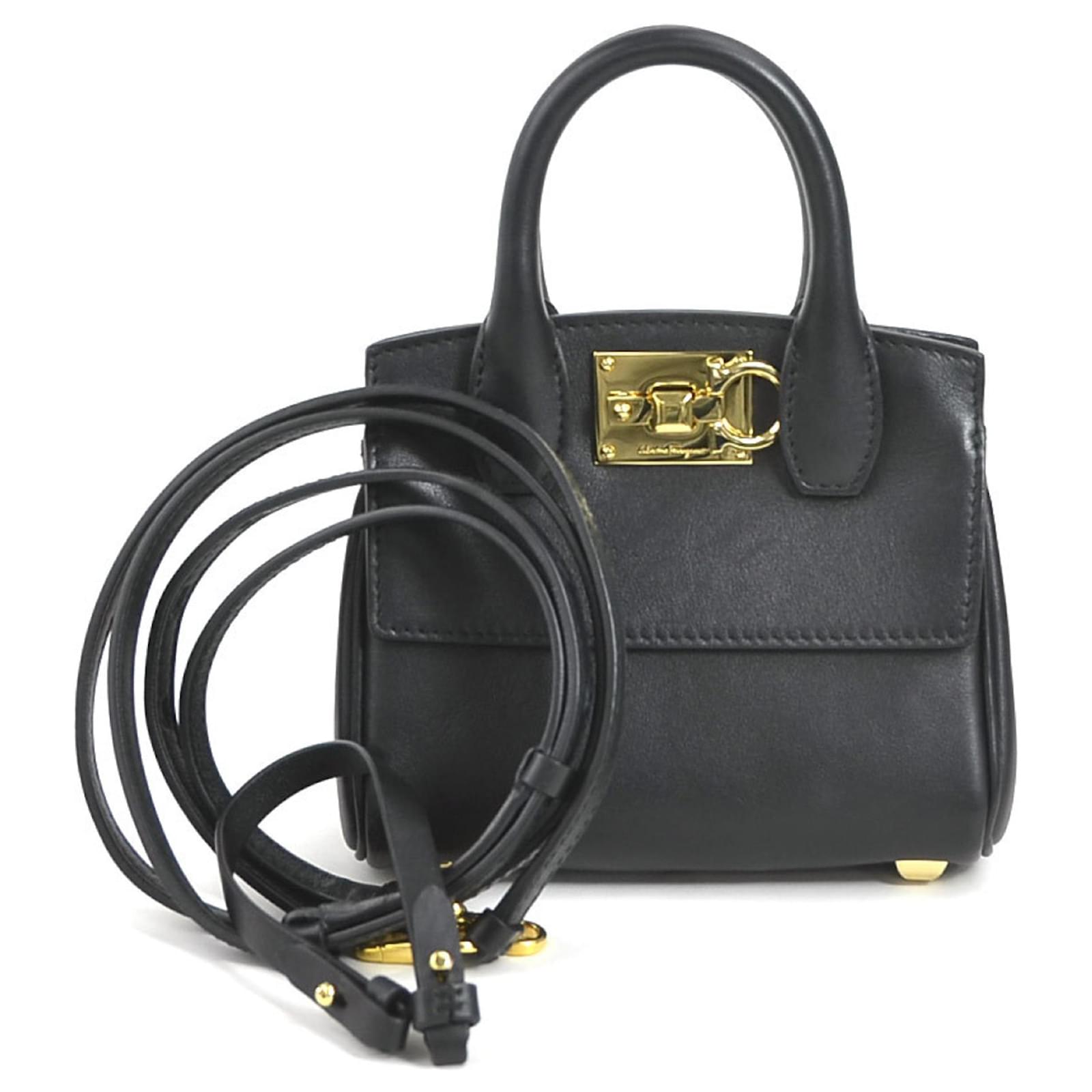 Salvatore Ferragamo Black Leather Shoulder Bag (Sold) - Joli Closet
