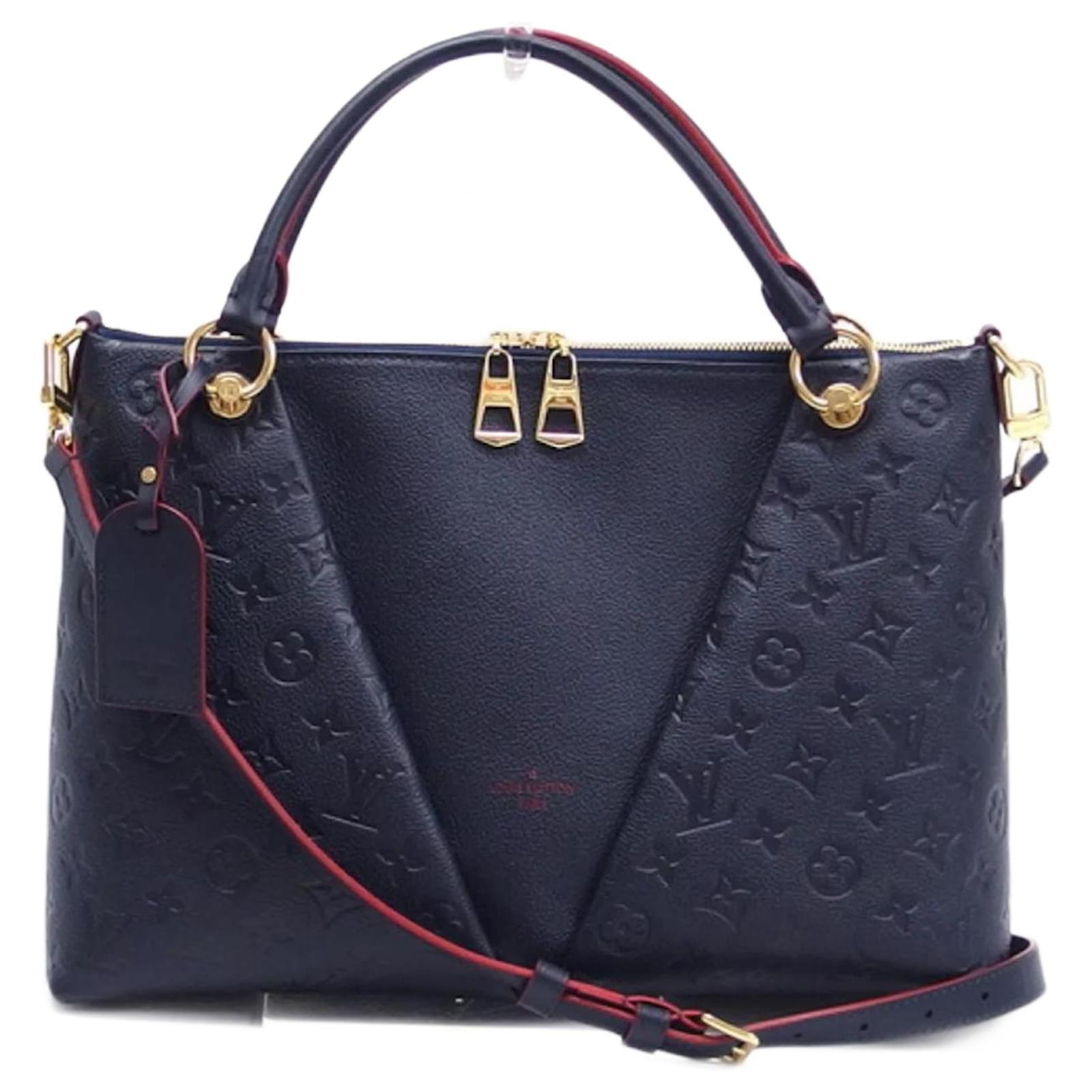 Louis Vuitton Monogram Empreinte V Tote MM Black Red Navy blue Cloth ref.1505295 Joli Closet