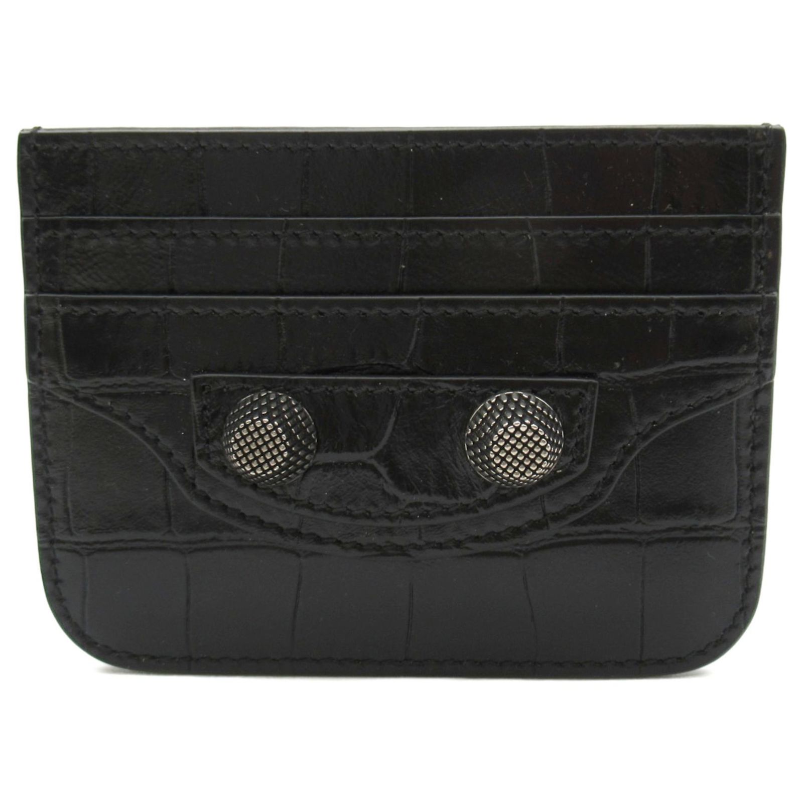 Balenciaga Black Leather Card Wallet ref.1505798 - Joli Closet
